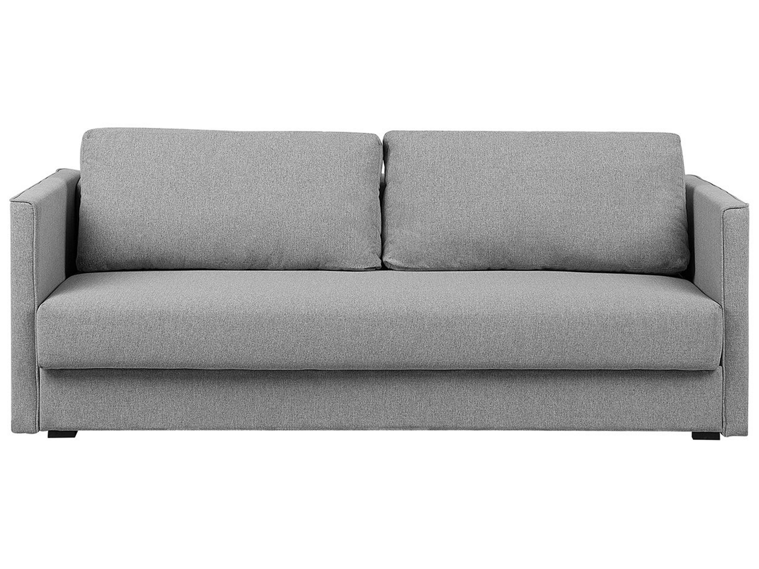 Canapé convertible 3 places en tissu gris clair (photo) Canapé convertible 3 places en tissu gris clair
