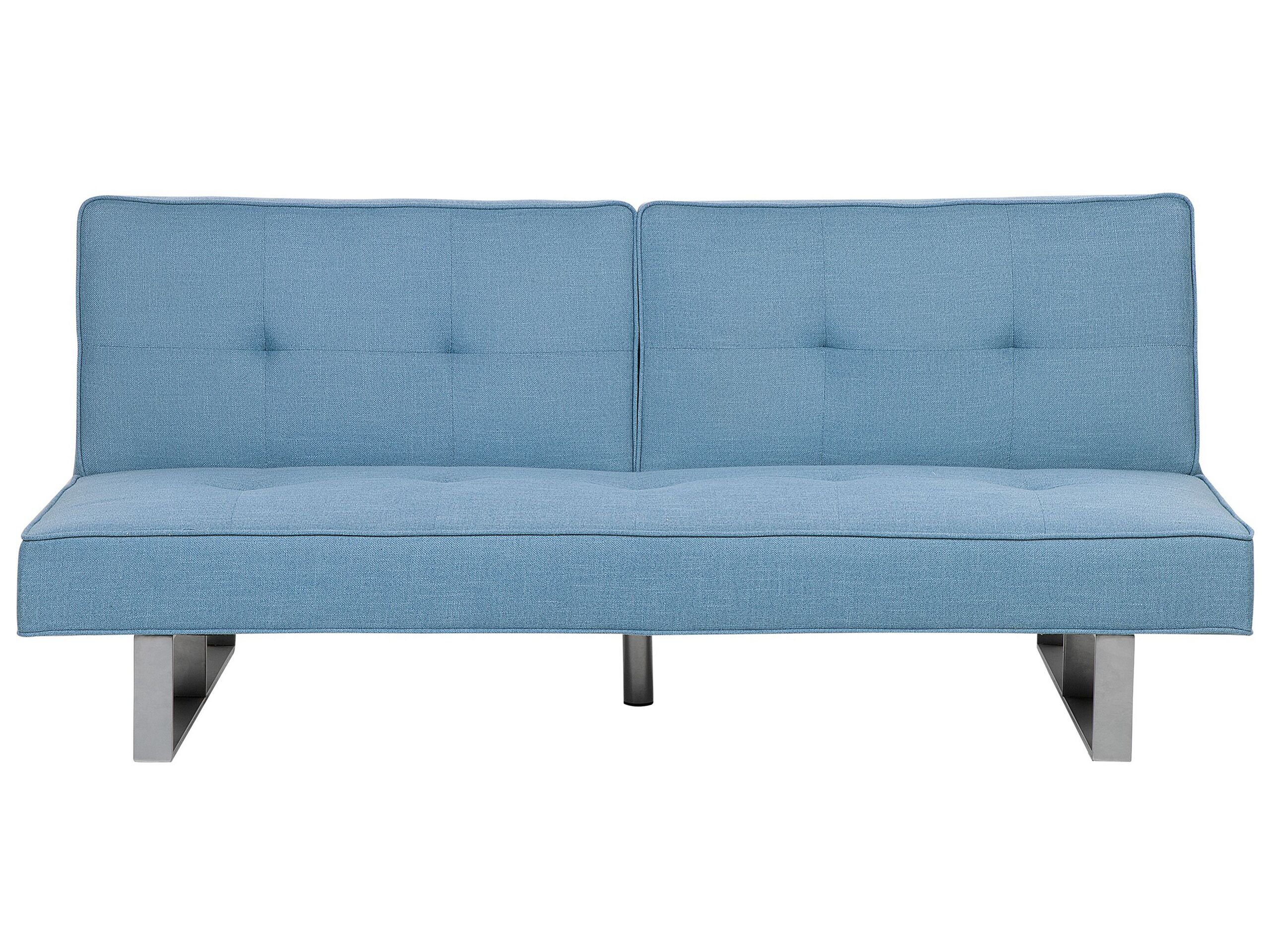 Canapé convertible 3 places en tissu bleu (photo) Canapé convertible 3 places en tissu bleu