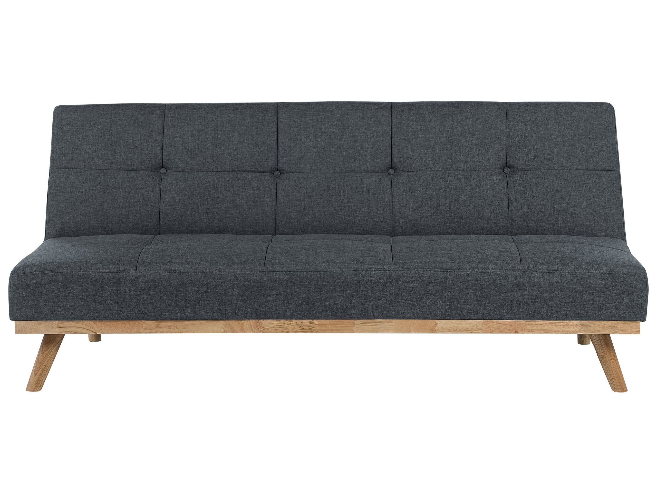 Canapé convertible 3 places en tissu gris foncé (photo) Canapé convertible 3 places en tissu gris foncé