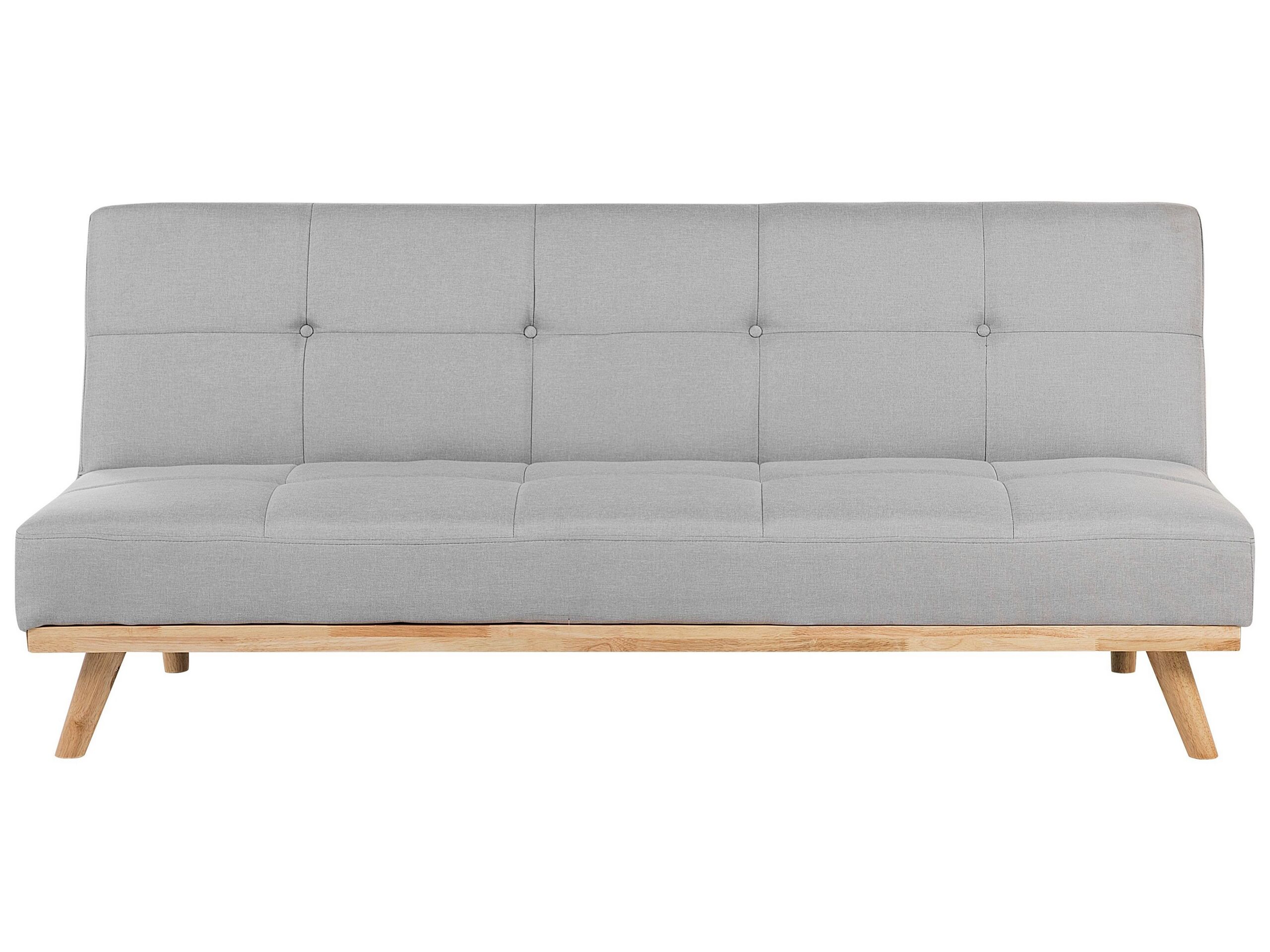 Canapé convertible 3 places en tissu gris clair (photo) Canapé convertible 3 places en tissu gris clair