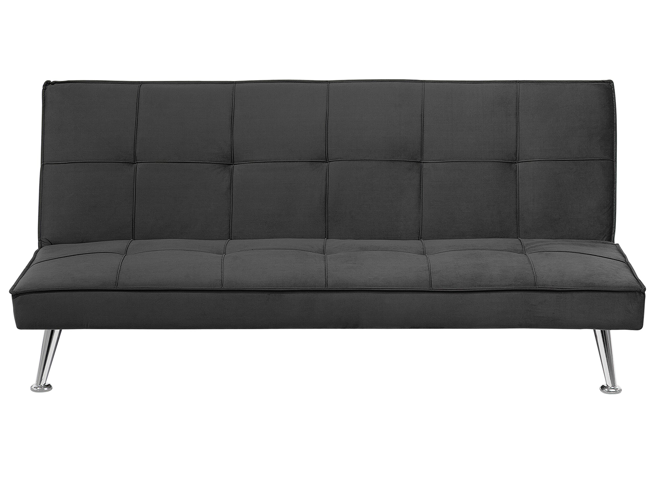 Canapé convertible 3 places en tissu gris (photo) Canapé convertible 3 places en tissu gris