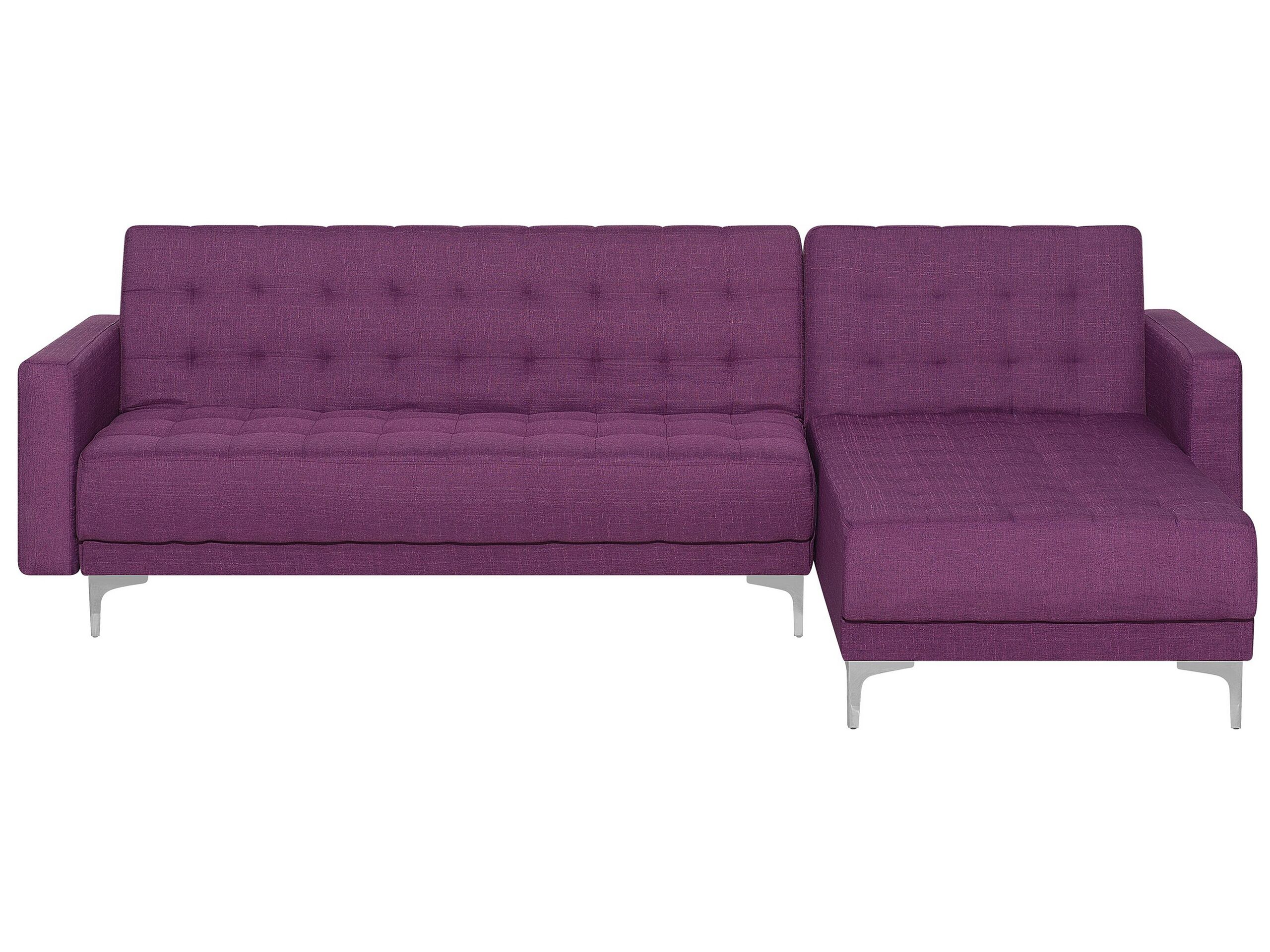 Canapé d'angle 4 places Tissu Contemporain Confort Violet