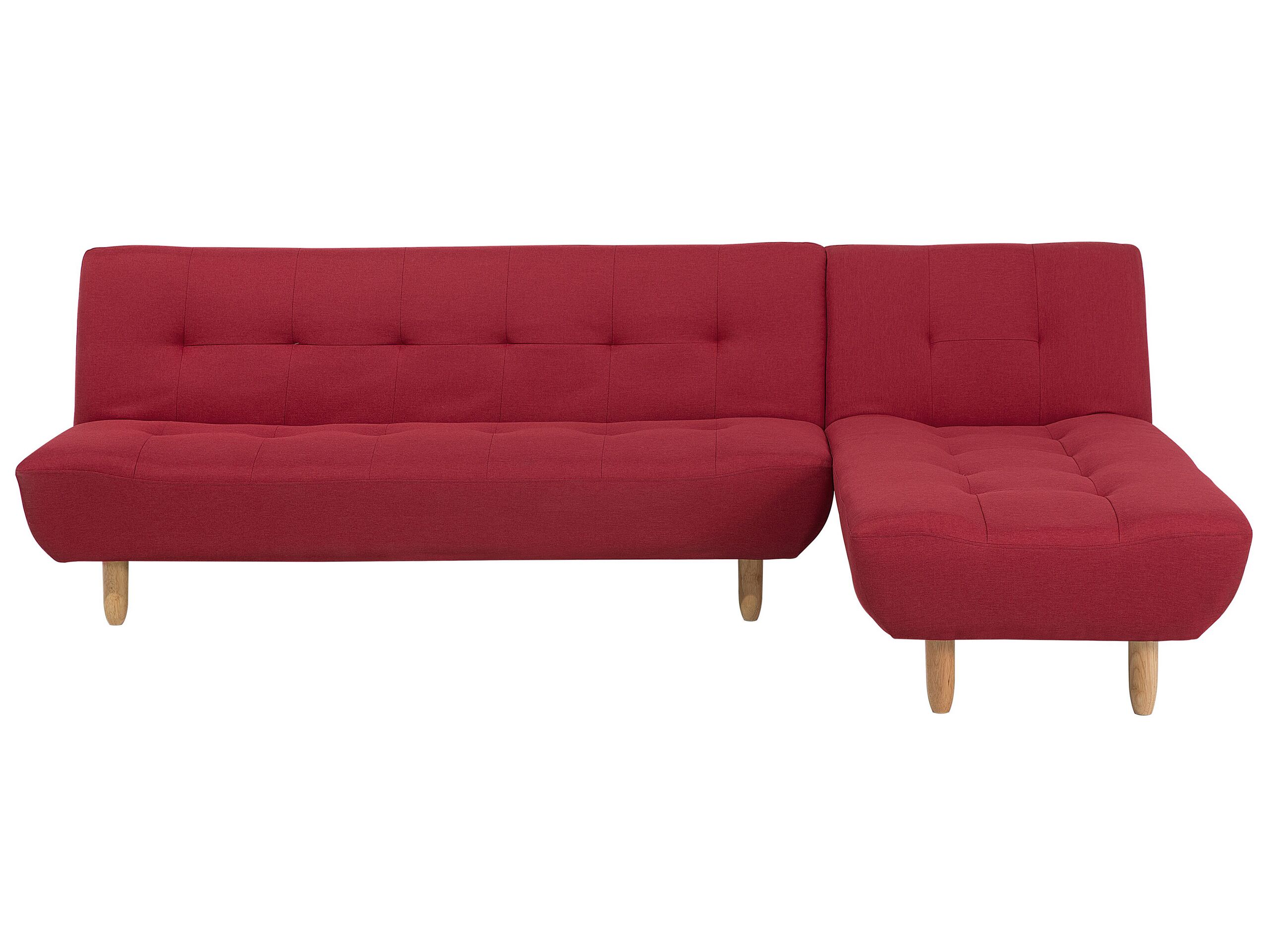 Canapé d'angle 5 places Rouge Tissu Moderne Confort