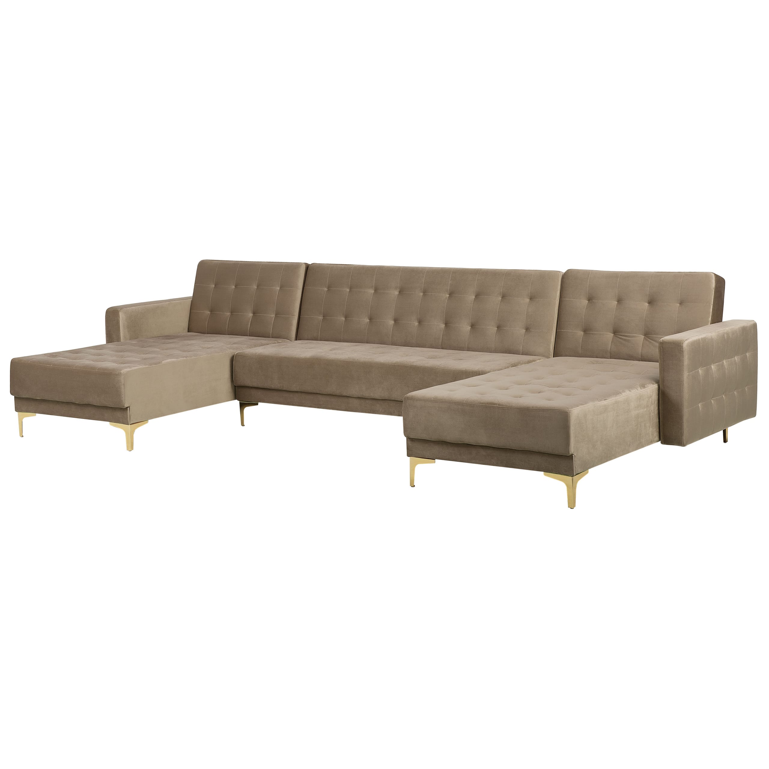 aberdeen - Canapé convertible velours Beige - Vue supplémentaire 2