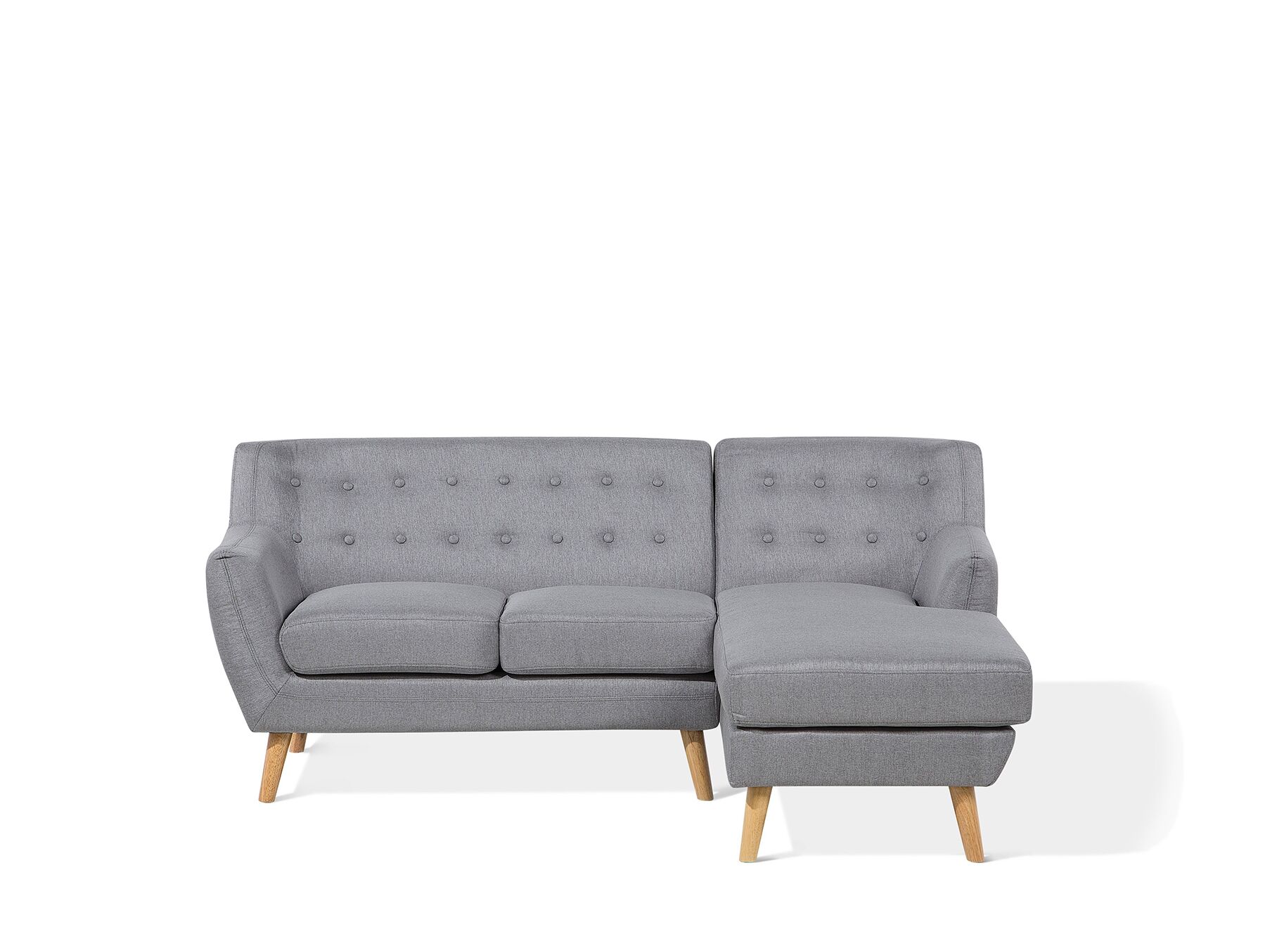 Canapé angle à gauche 3 places en tissu gris clair (photo) Canapé angle à gauche 3 places en tissu gris clair