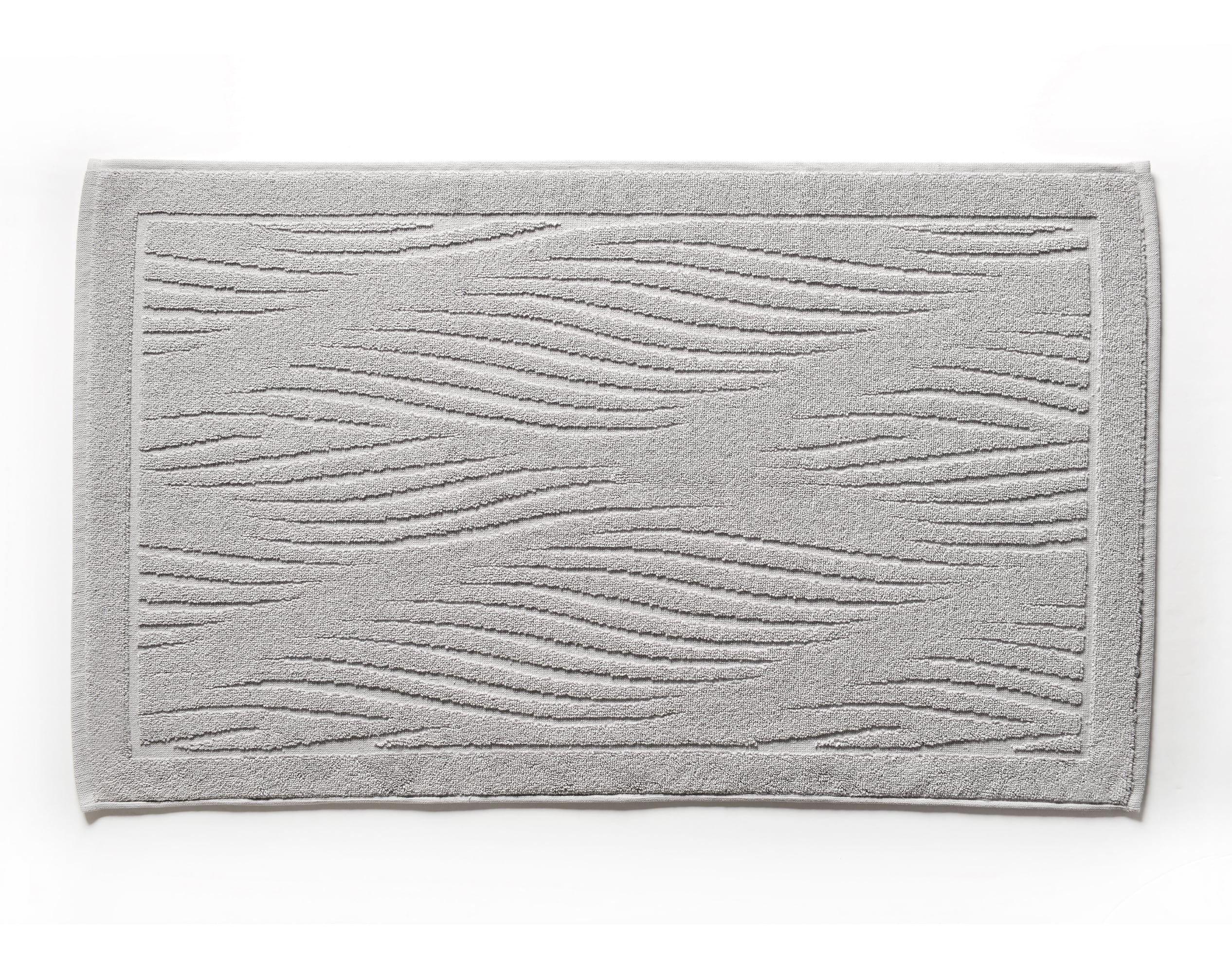 Tapis de bain gris perle 100x60 en coton Tapis de bain gris perle 100x60 en coton