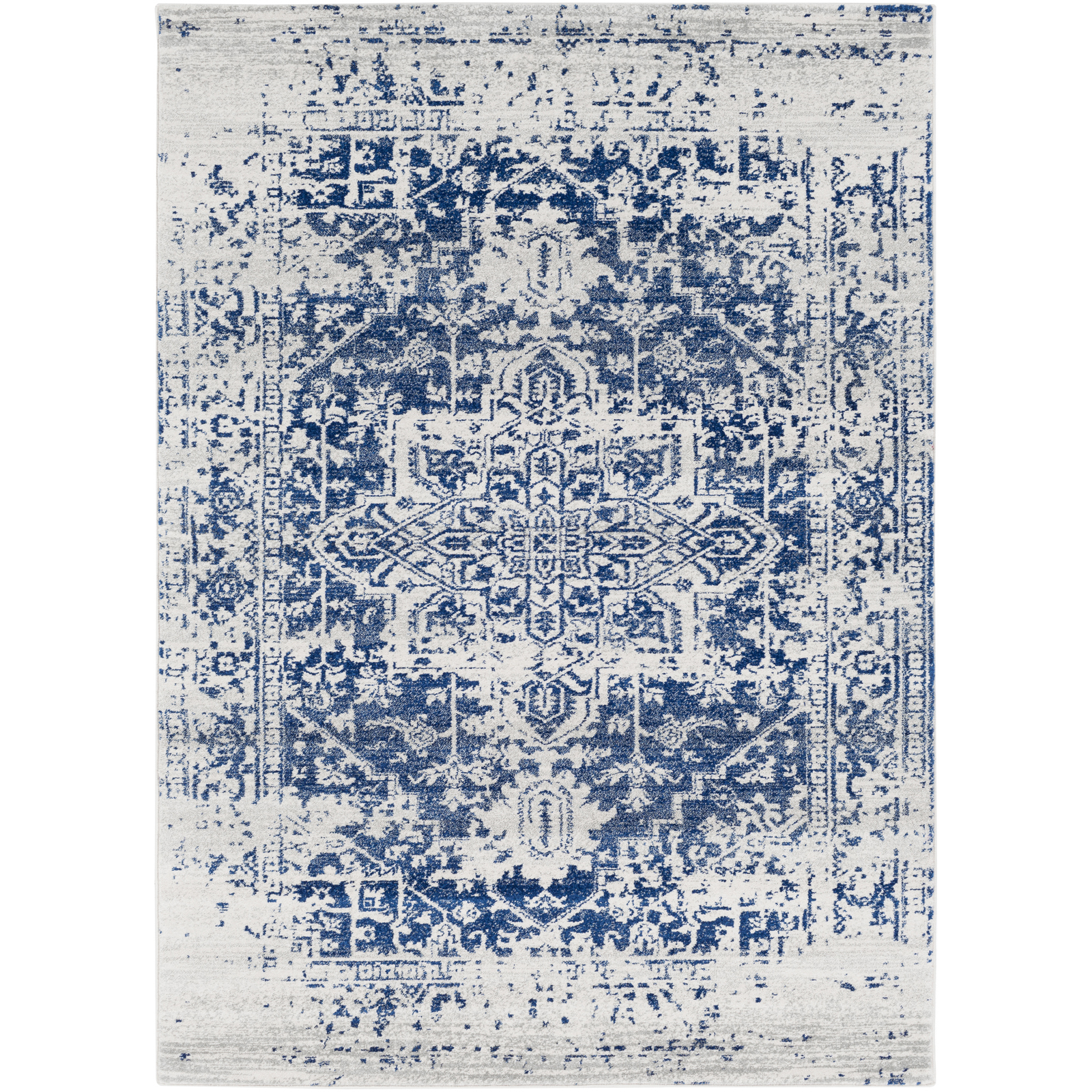Tapis de salon classique bleu et gris 120x170 Tapis de salon classique bleu et gris 120x170