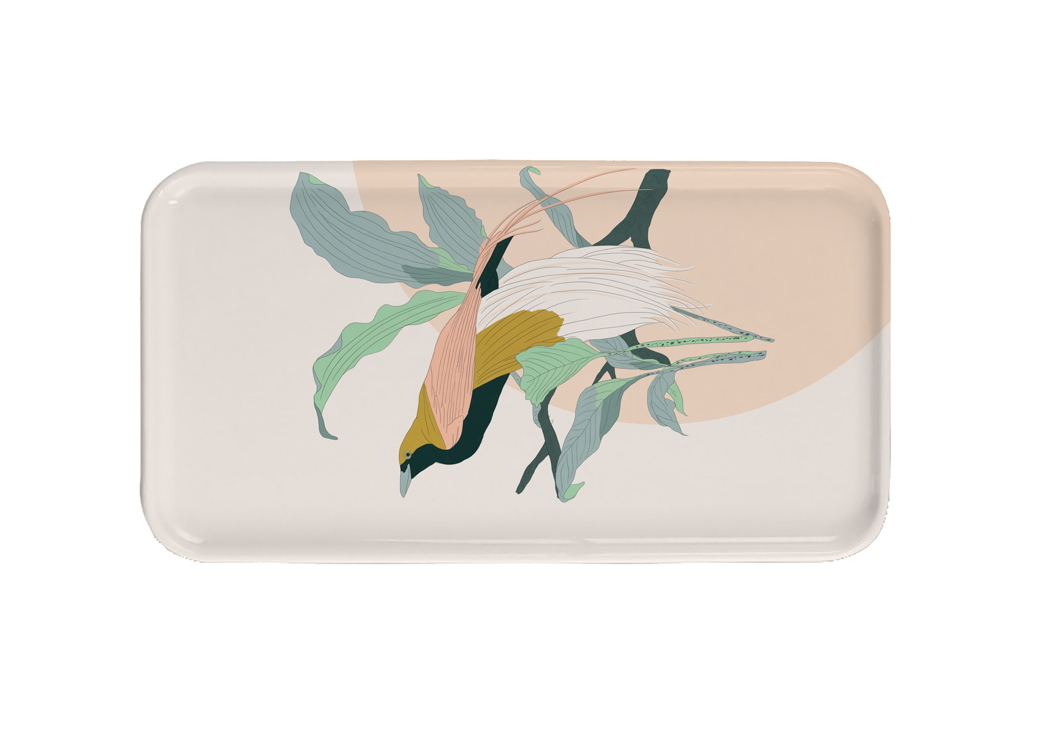 Petit plateau rectangulaire paradisier 28x14 cm Petit plateau rectangulaire paradisier 28x14 cm