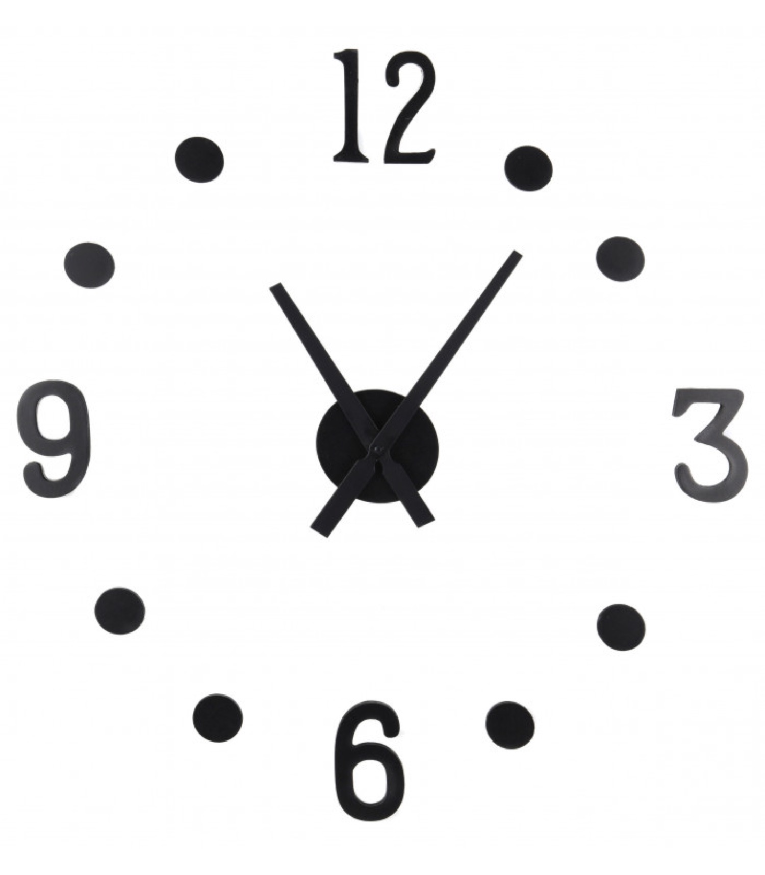 Horloge murale design noir taille personnalisable (photo) Horloge murale design noir taille personnalisable