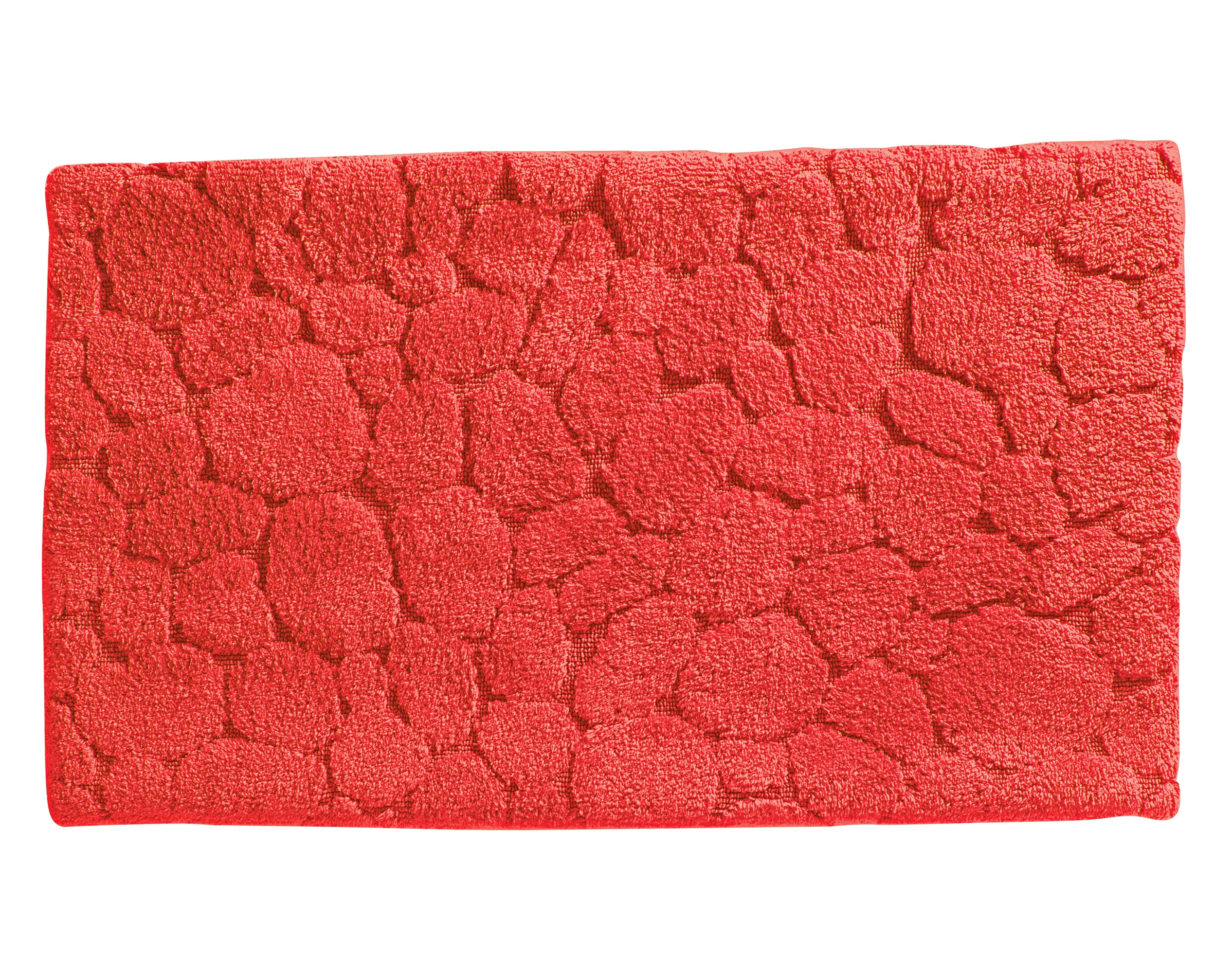 Tapis de bain rose corail 120x70 en coton