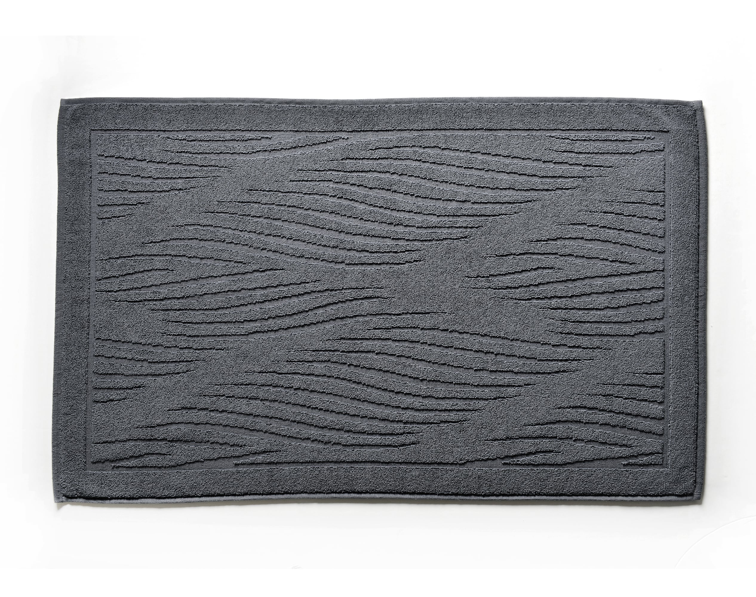 Tapis de bain gris anthracite 80x50 en coton Tapis de bain gris anthracite 80x50 en coton
