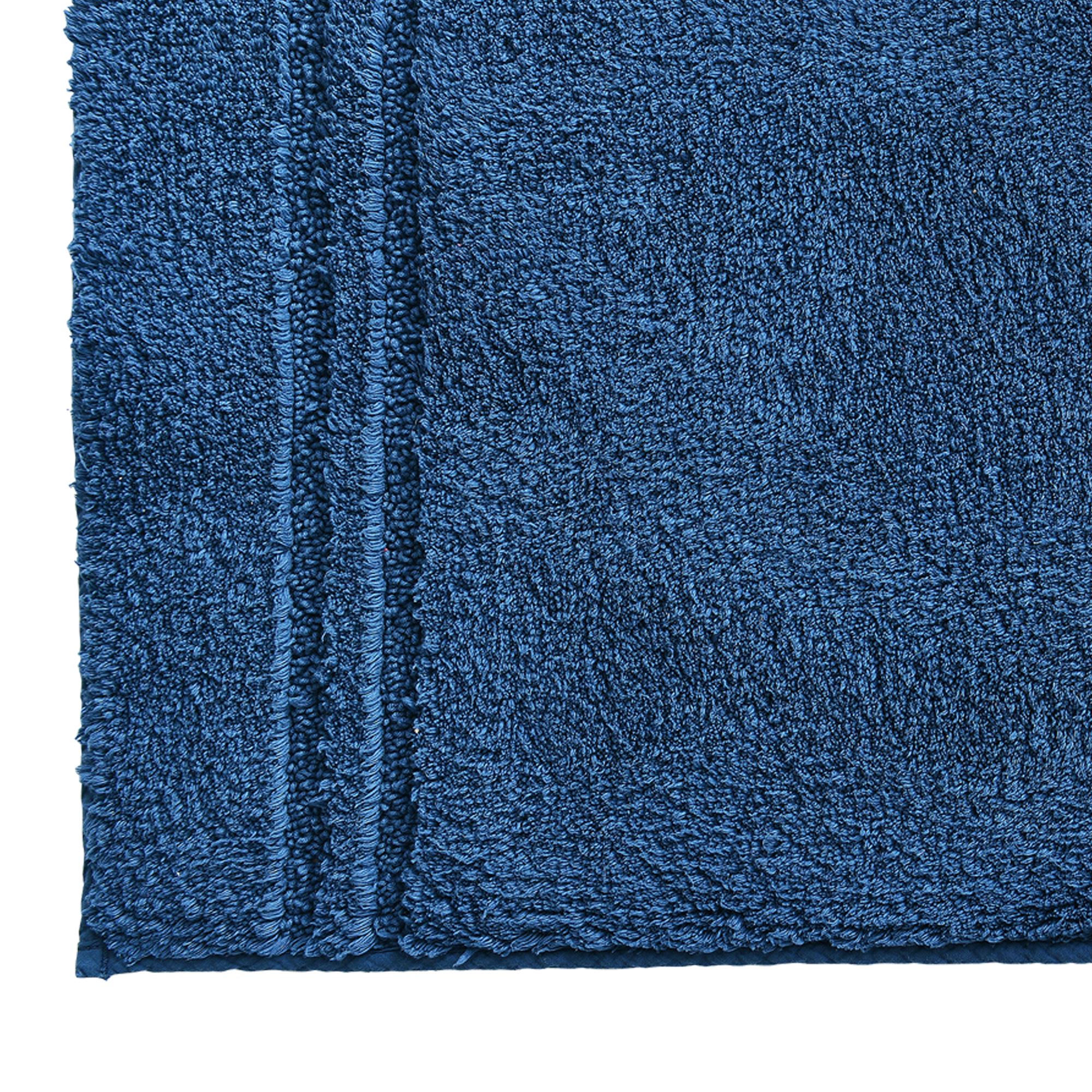 Tapis de bain bleu indigo 120x70 en coton Tapis de bain bleu indigo 120x70 en coton