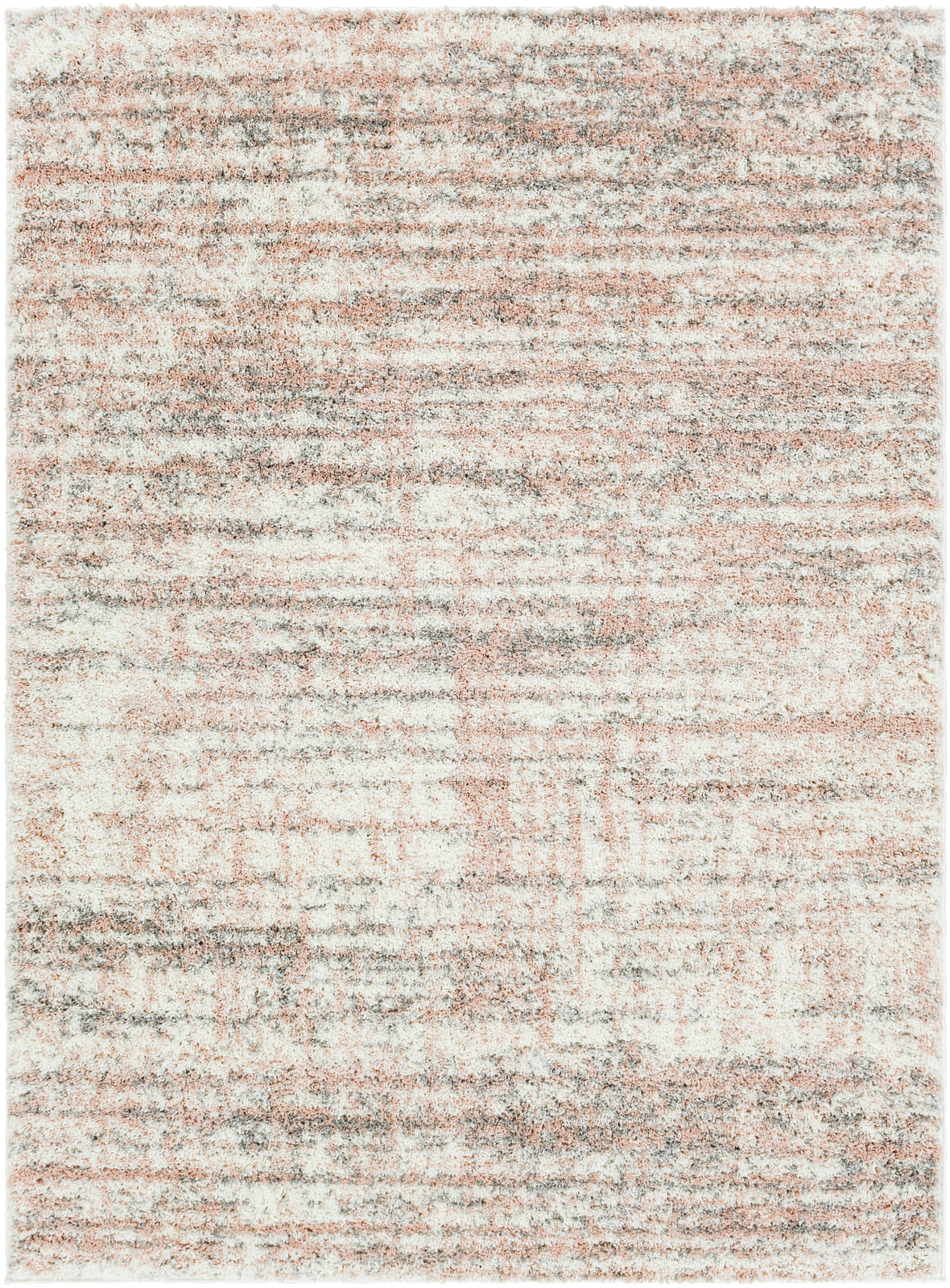 Tapis Shaggy, Gris, Crème et Rose - 200x274cm Tapis Shaggy, Gris, Crème et Rose - 200x274cm