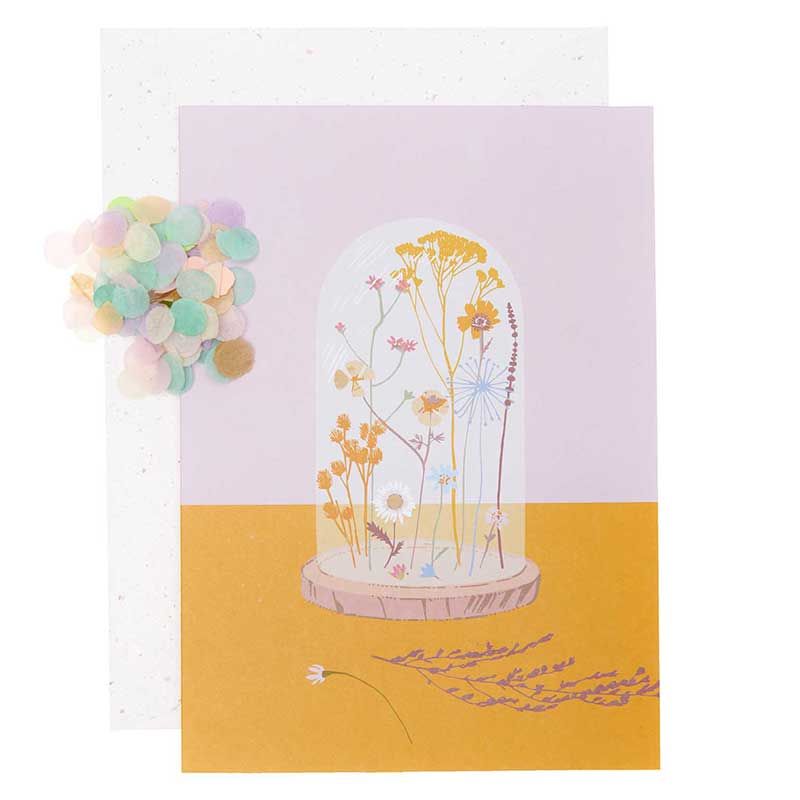 Carte cloche à fleurs DIY à personnaliser Carte cloche à fleurs DIY à personnaliser