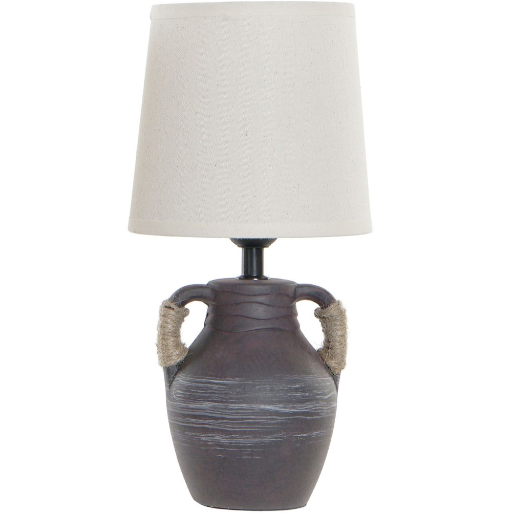 Grande lampe en porcelaine marron H33cm Grande lampe en porcelaine marron H33cm