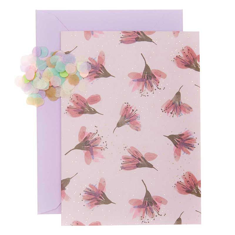 Carte fleurs de cerisier DIY à personnaliser Carte fleurs de cerisier DIY à personnaliser