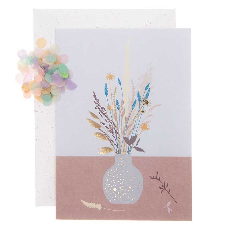 Carte florale vase et fleurs DIY à personnaliser Carte florale vase et fleurs DIY à personnaliser