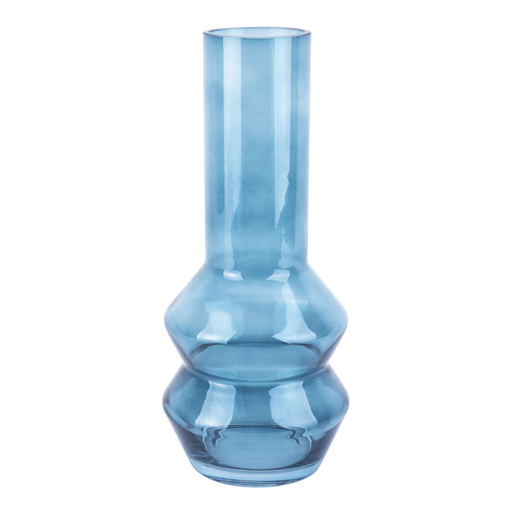 Vase blush glass large bleu H30cm Vase blush glass large bleu H30cm