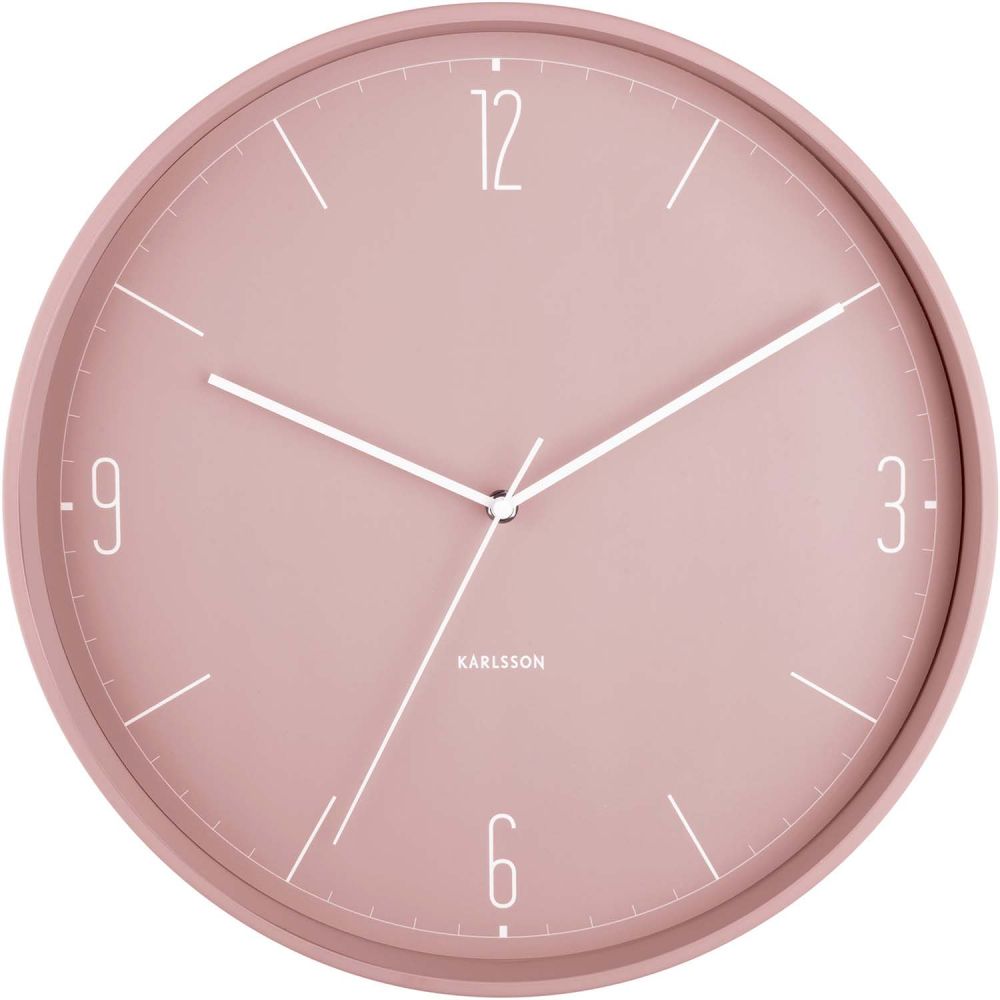 Horloge Numbers & Lines rose D40 Horloge Numbers & Lines rose D40