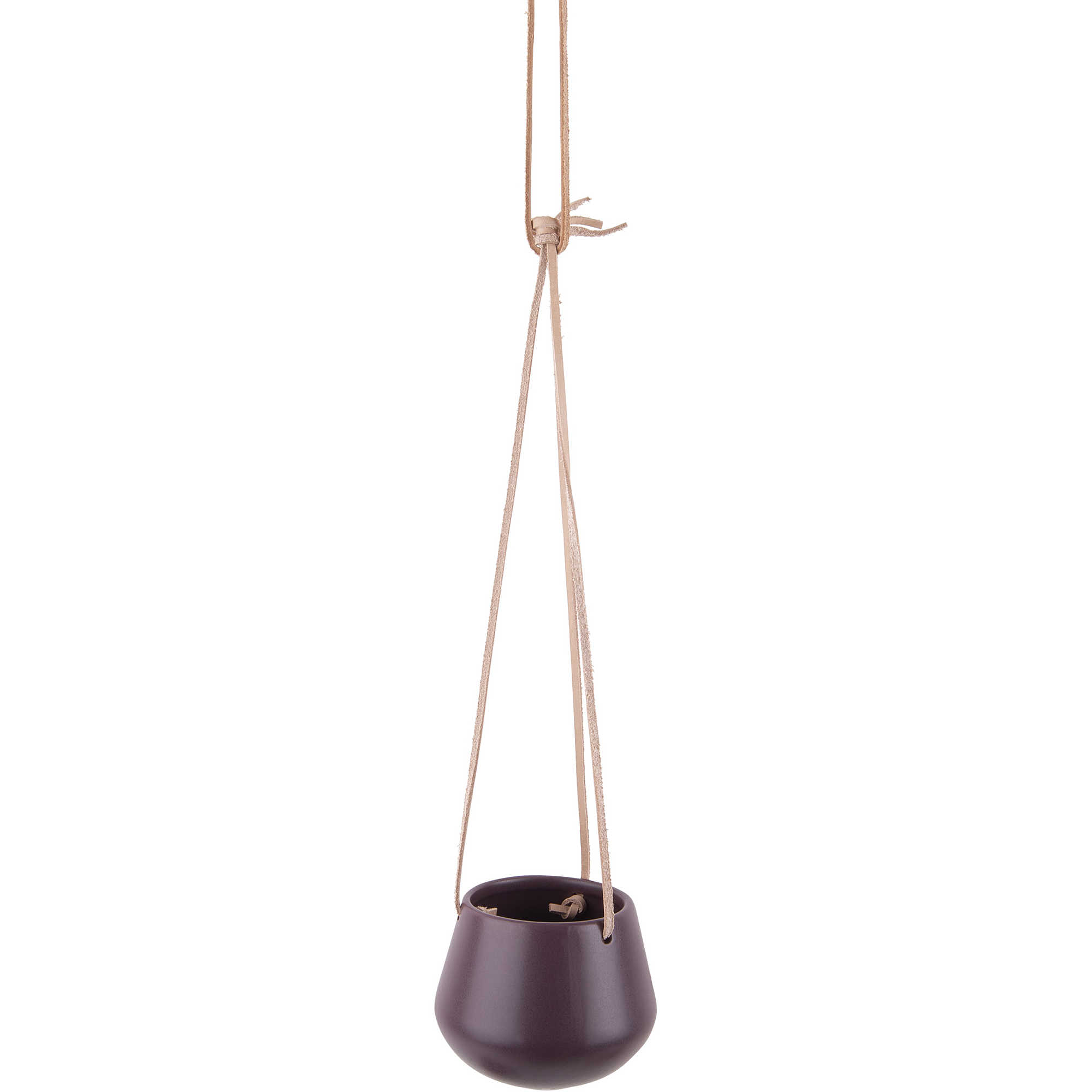 Vase à suspendre en céramique violette Vase à suspendre en céramique violette