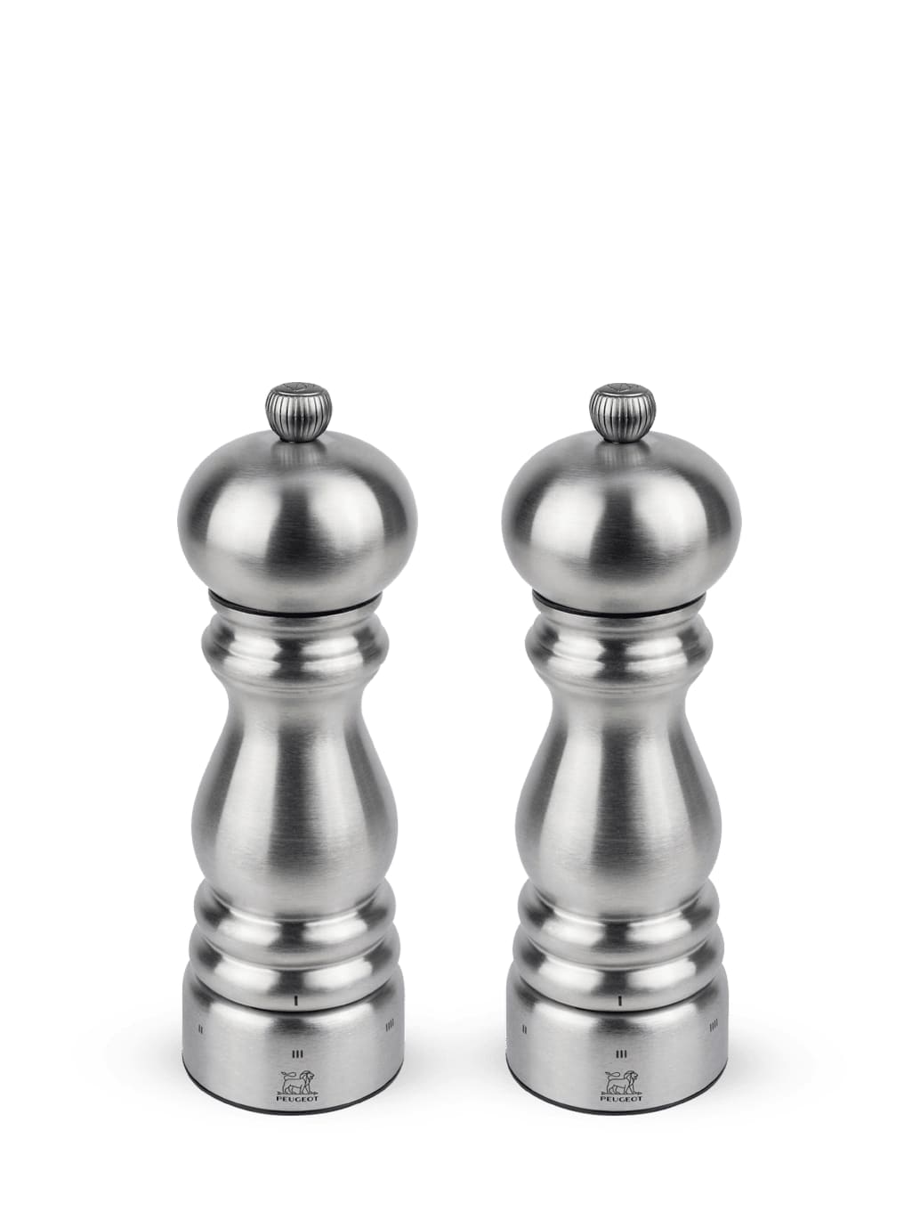Duo de moulins à poivre et à sel en inox u'select H18cm Duo de moulins à poivre et à sel en inox u'select H18cm