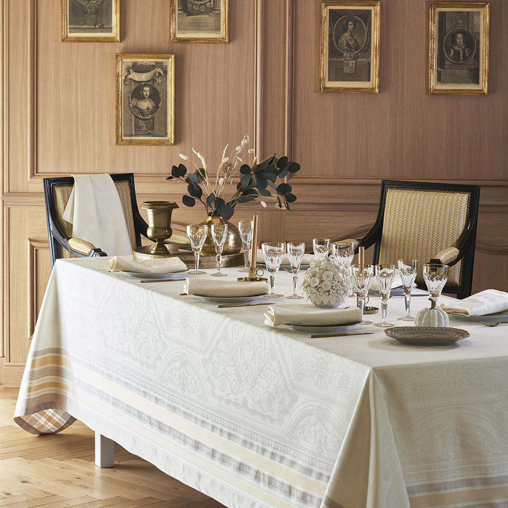 Nappe antitache déperlant coton & autres fibres blanc 172X302 Nappe antitache déperlant coton & autres fibres blanc 172X302