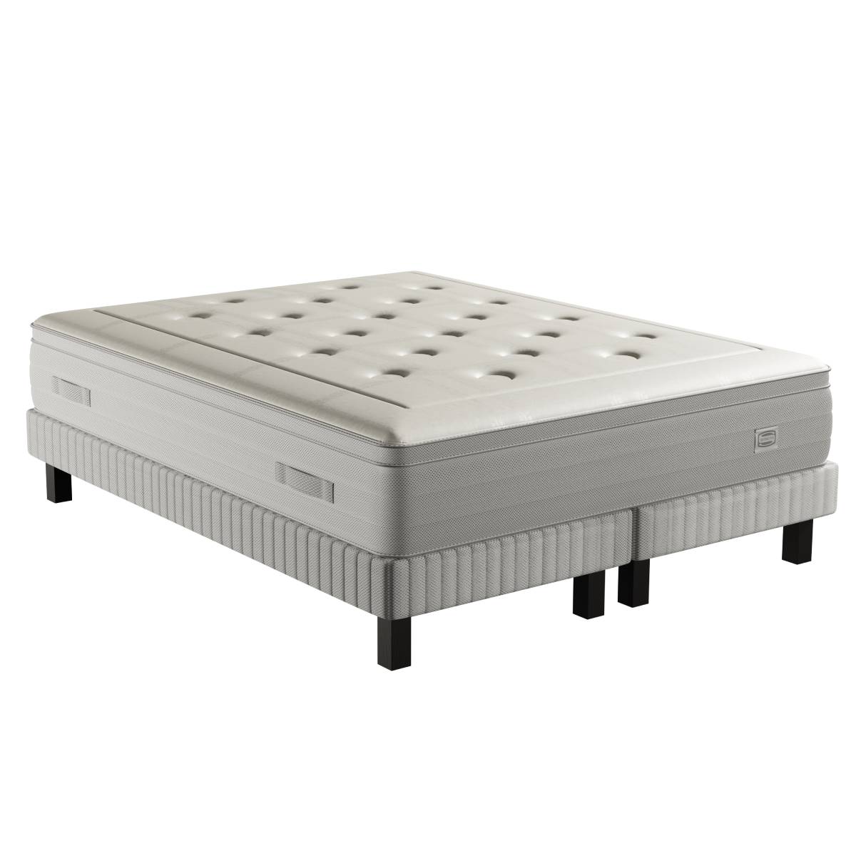 Ensemble matelas ressorts ensachés avec sommier 2x80x200