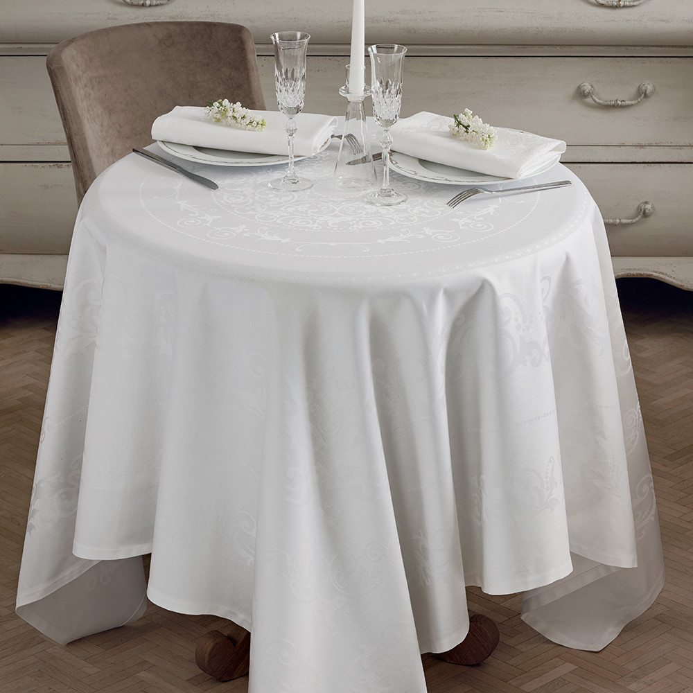 Nappe ronde antitache déperlant pur coton Diam. 175 Nappe ronde antitache déperlant pur coton Diam. 175