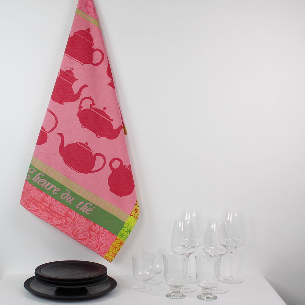 Torchon pur coton rose 56x77 Torchon pur coton rose 56x77