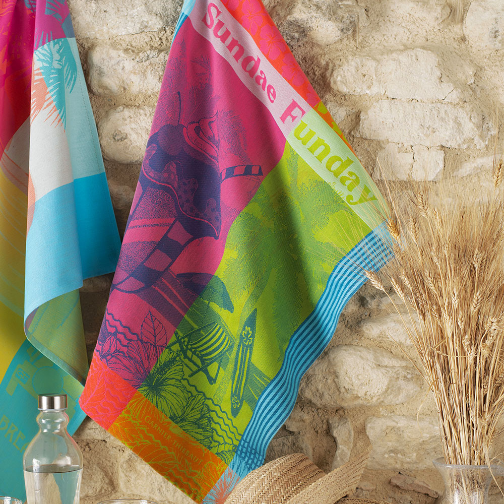 Torchon pur coton multicolore 56x77 Torchon pur coton multicolore 56x77