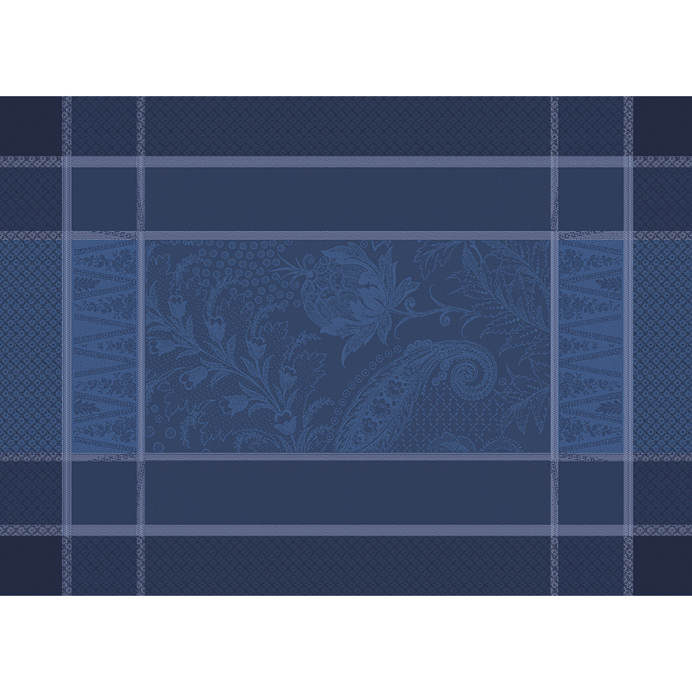 set antitache déperlant coton & autres fibres bleu 54x39