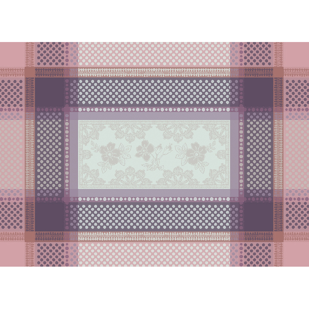 Set antitache déperlant pur coton violet 55X40 Set antitache déperlant pur coton violet 55X40