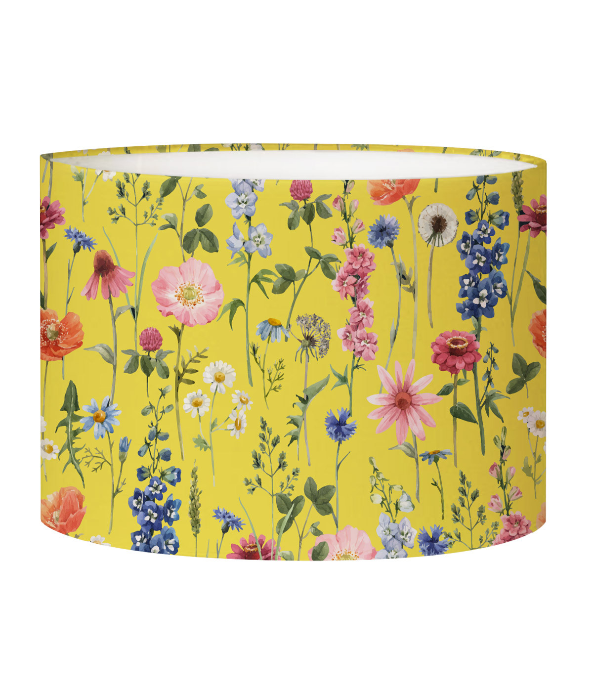 Abat-jour Lampadaire fleur jaune acidulé T 45 x H 25 Abat-jour Lampadaire fleur jaune acidulé T 45 x H 25