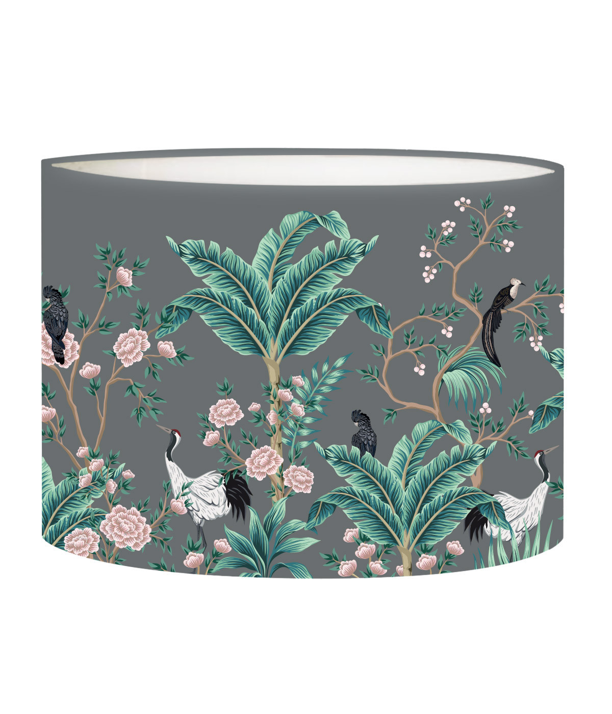 Abat-jour Chevet Jungle Gris D 25 x H 20 Abat-jour Chevet Jungle Gris D 25 x H 20