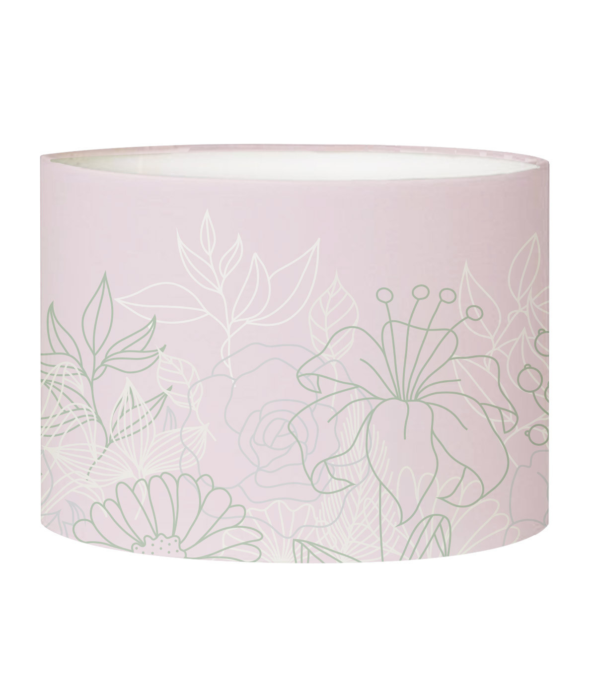 Abat-jour chevet Bouquet Rose Poudré D 25 x H 20 Abat-jour chevet Bouquet Rose Poudré D 25 x H 20