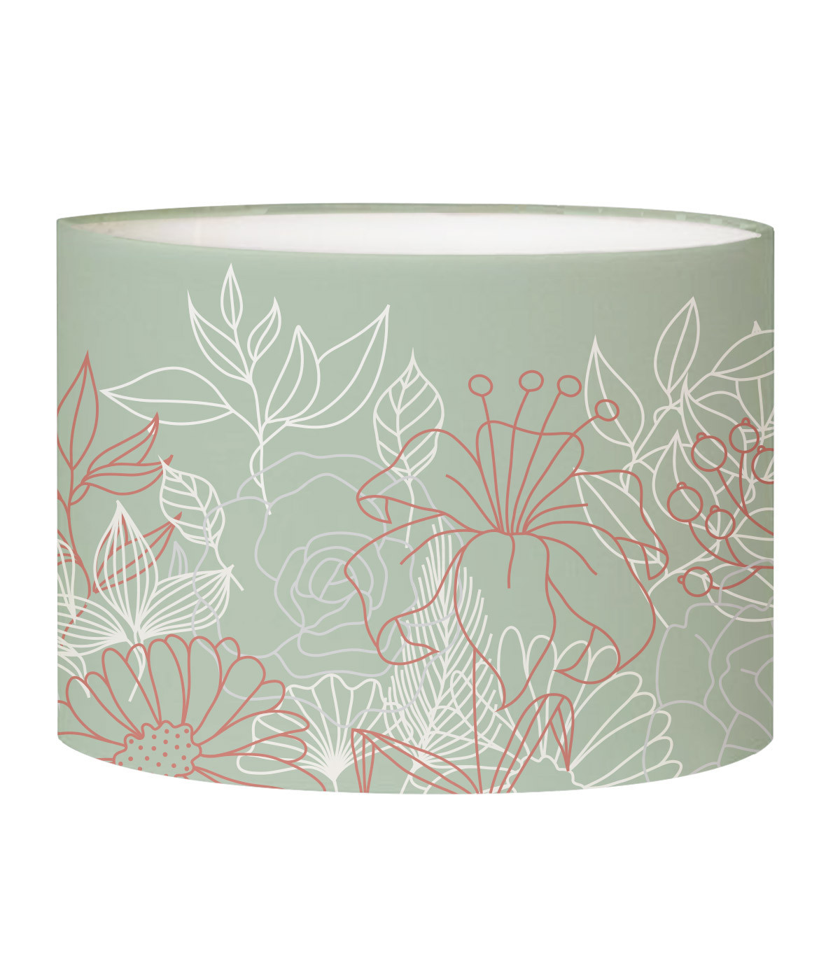Abat-jour chevet Bouquet Vert Olive D 25 x H 20 Abat-jour chevet Bouquet Vert Olive D 25 x H 20
