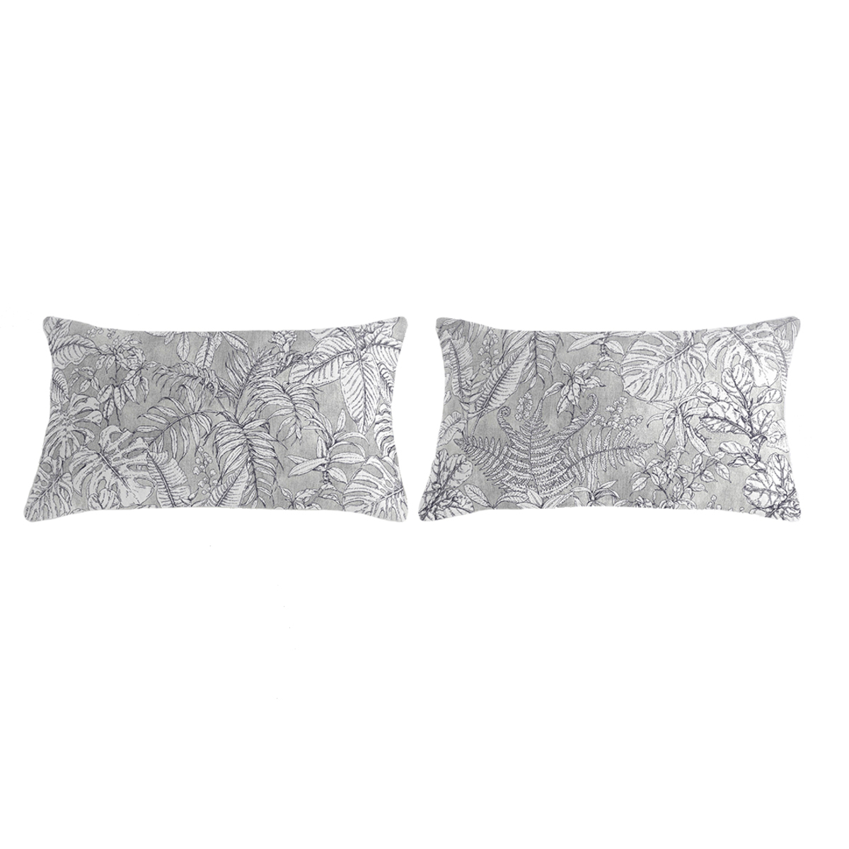 Lot de 2 housses de coussin 30x50 cm gris Lot de 2 housses de coussin 30x50 cm gris