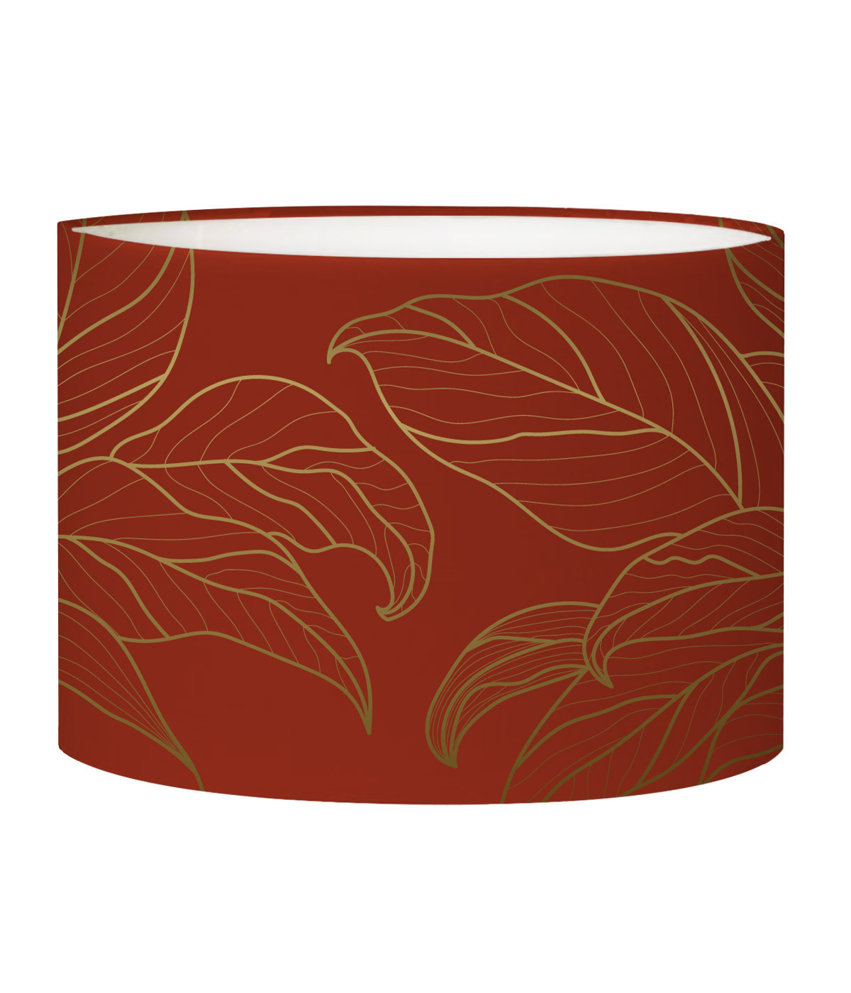 Abat-jour chevet feuille rouge acidulé D 25 x H 20 Abat-jour chevet feuille rouge acidulé D 25 x H 20