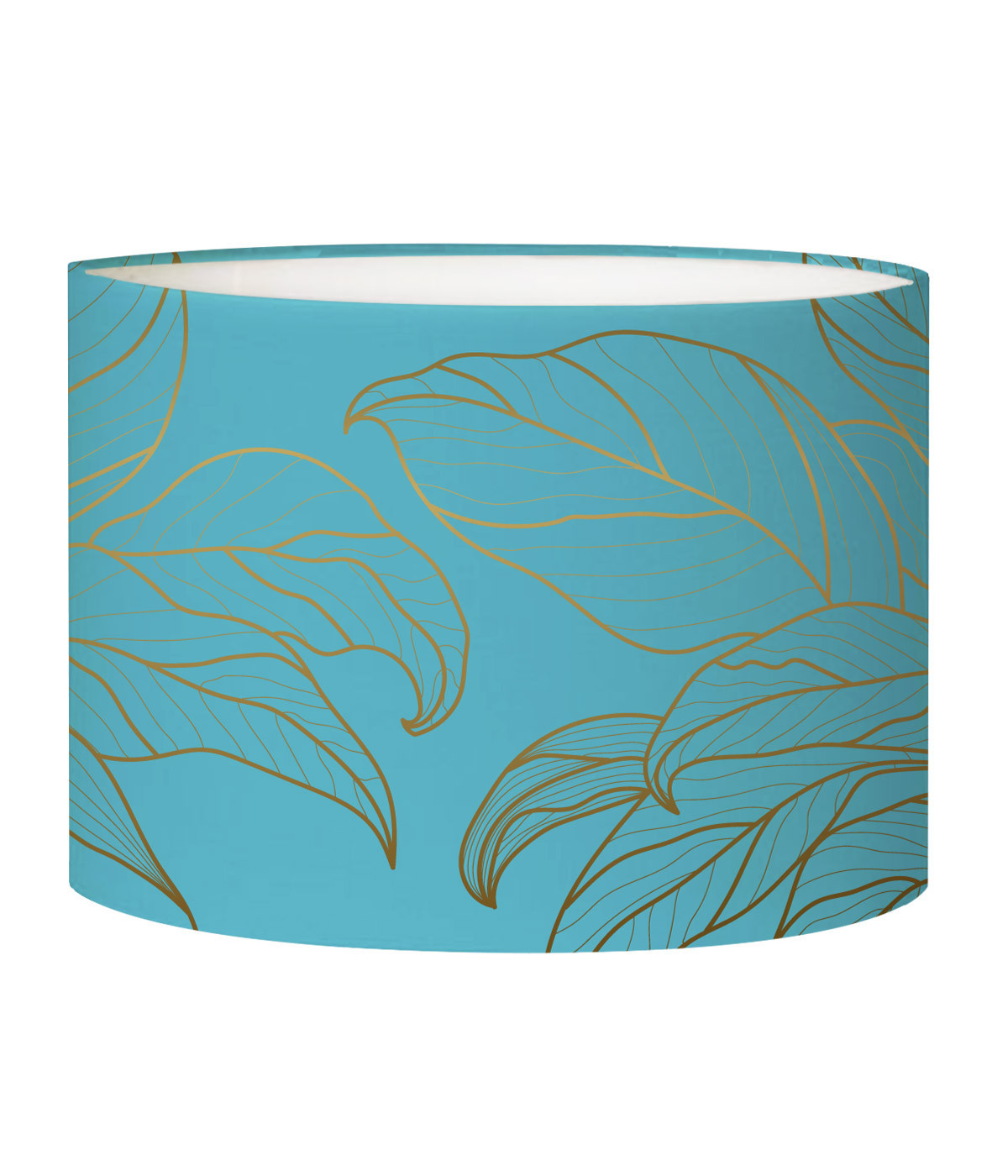 Abat-jour chevet feuille bleu acidulé D 25 x H 20 Abat-jour chevet feuille bleu acidulé D 25 x H 20