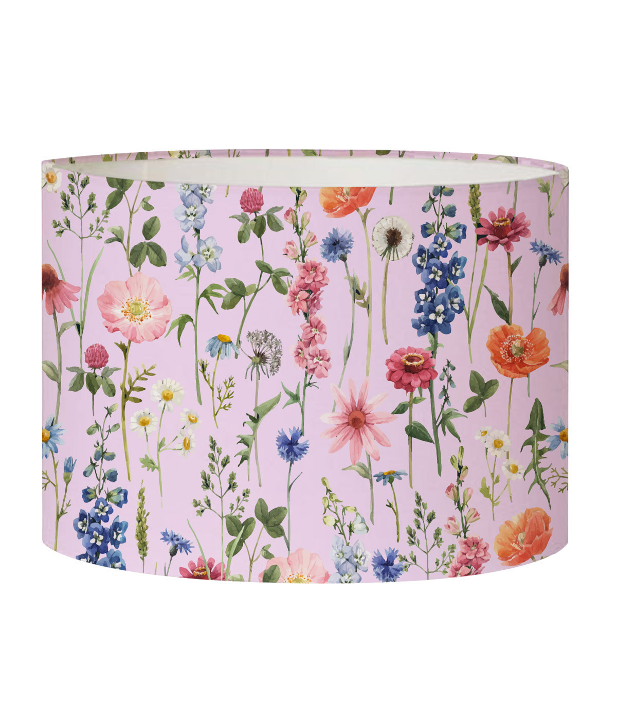 Abat-jour chevet fleur rose acidulé D 25 x H 20 Abat-jour chevet fleur rose acidulé D 25 x H 20