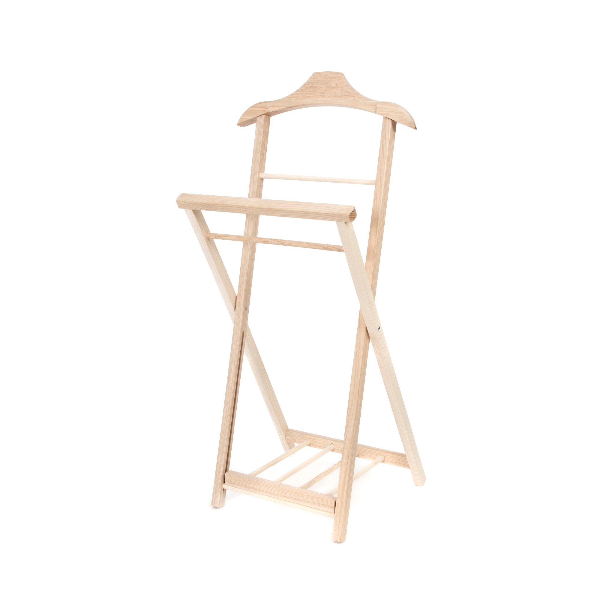 Valet en bois naturel H94cm Valet en bois naturel H94cm