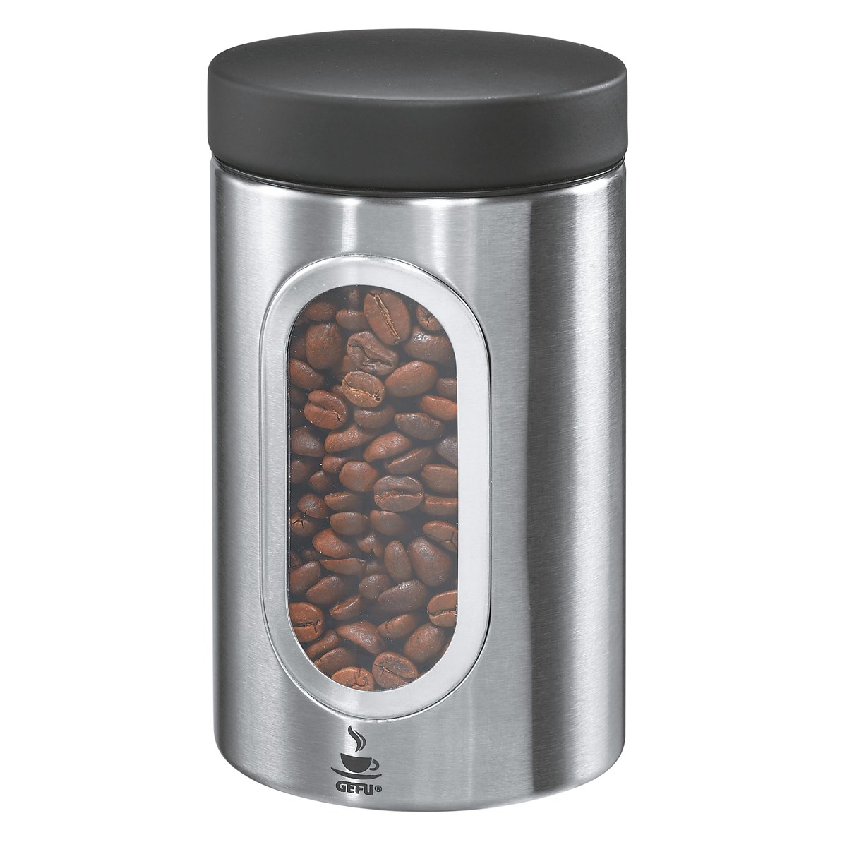 Boîte à café en acier inoxydable argent 250g Boîte à café en acier inoxydable argent 250g