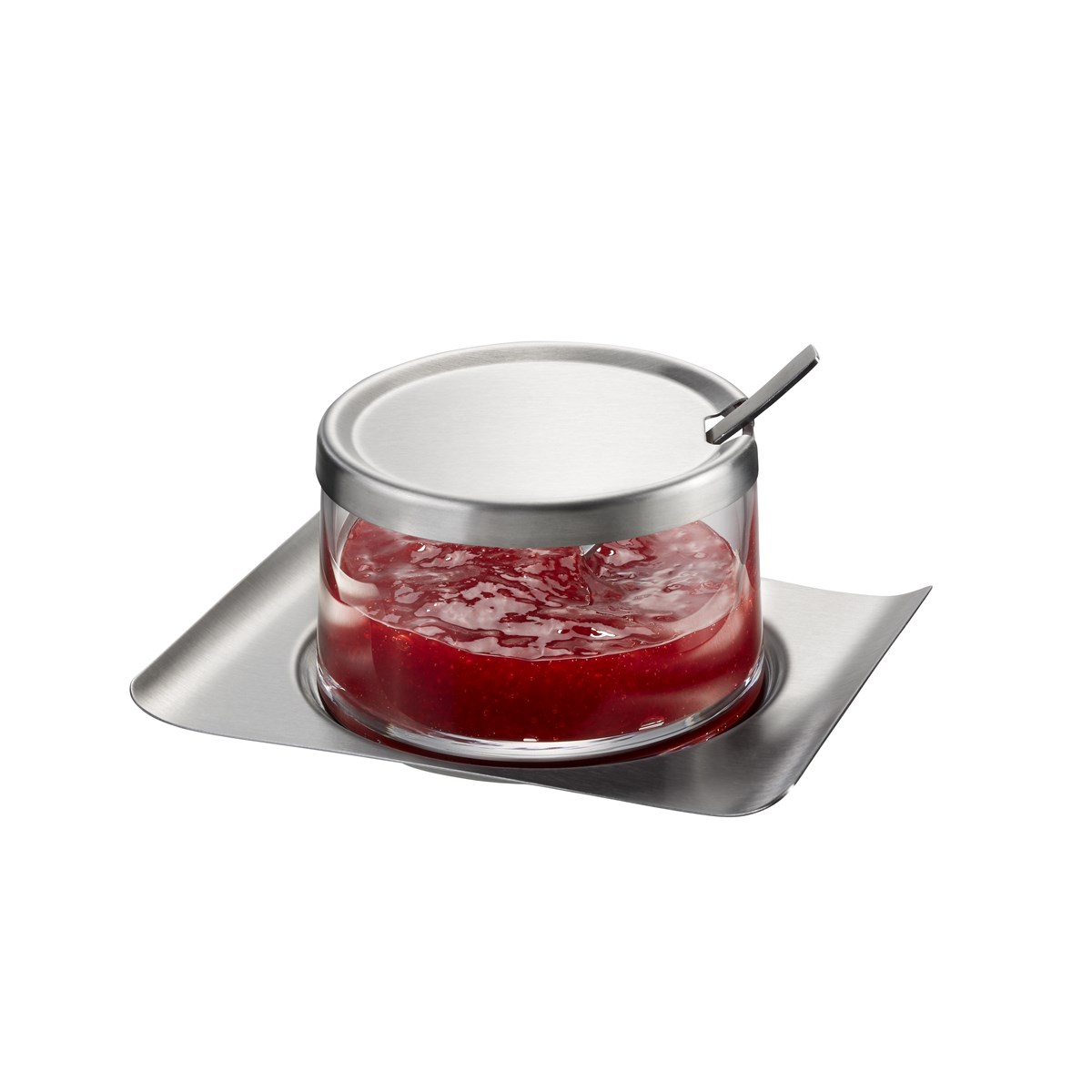 Pot à confiture en verre argent Pot à confiture en verre argent