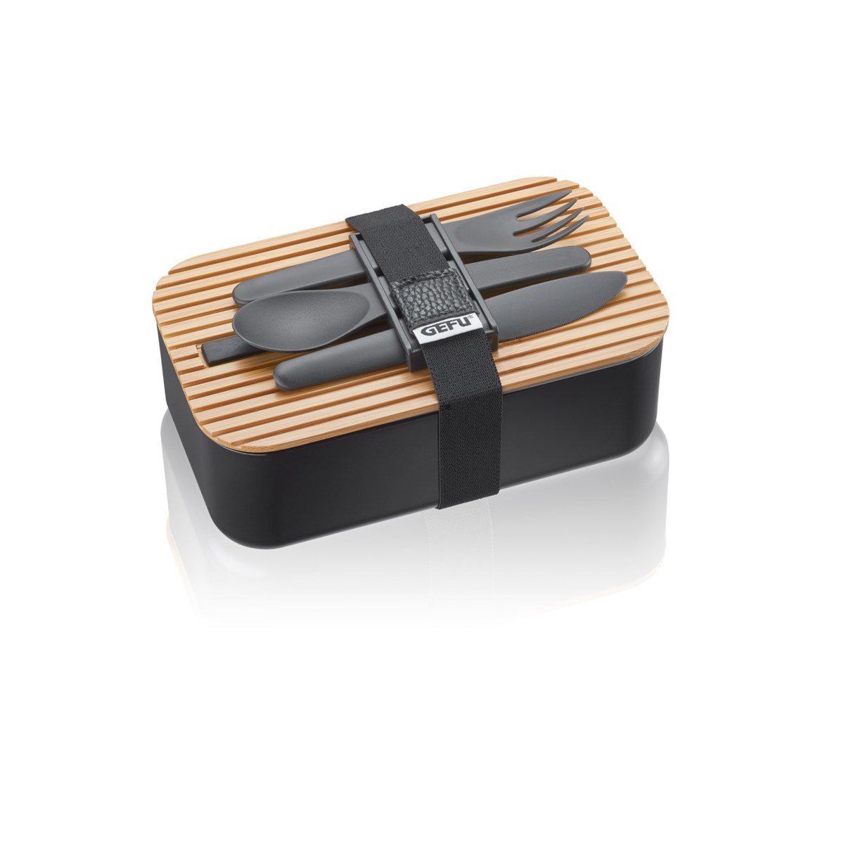 Lunch box en polypropylène noir (photo) Lunch box en polypropylène noir