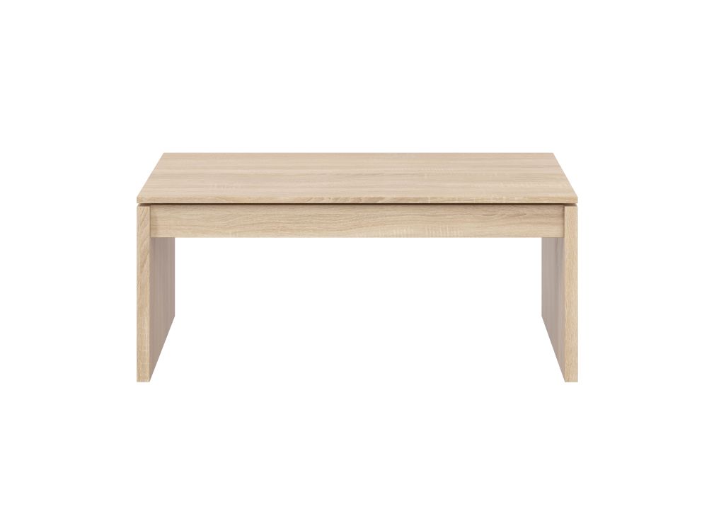 Table basse bois à plateau relevable L102cm x H43/54cm Table basse bois à plateau relevable L102cm x H43/54cm