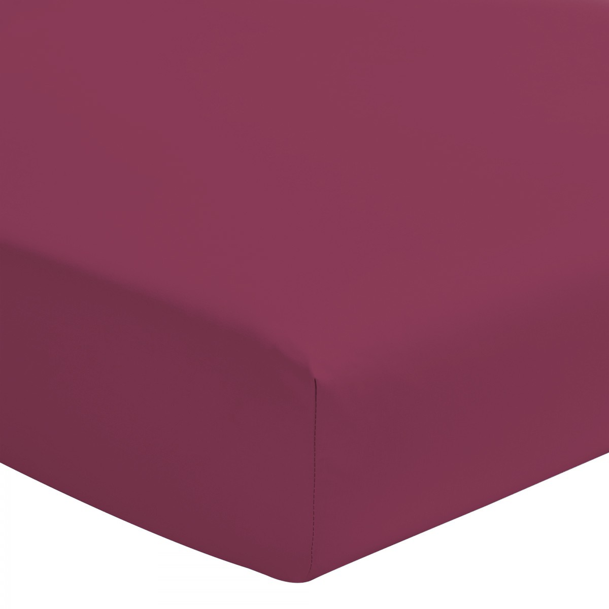 Drap Housse Uni 100% Coton Bonnet 30cm Fushia 90x200cm Drap Housse Uni 100% Coton Bonnet 30cm Fushia 90x200cm