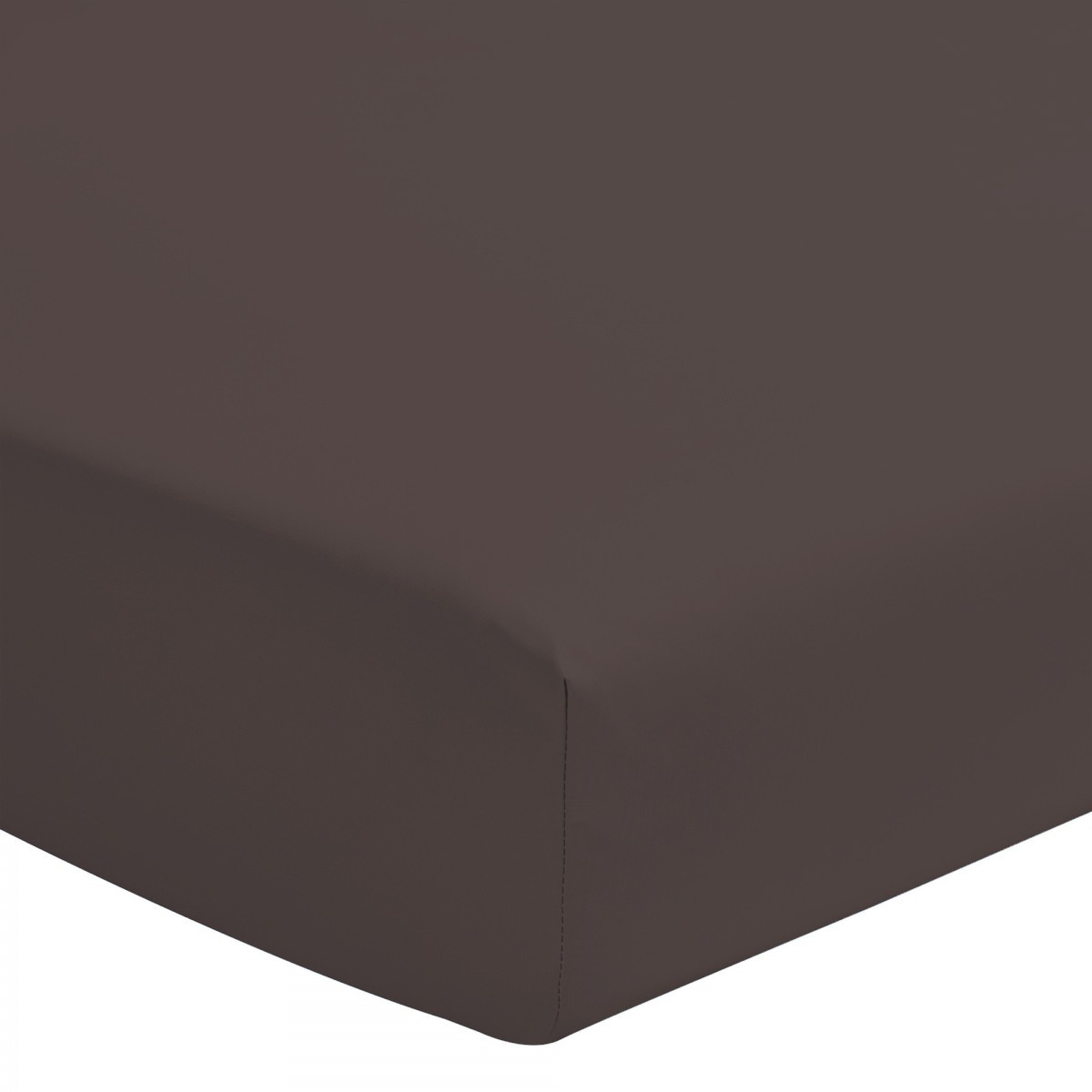 Drap Housse Uni 100% Coton Bonnet 30cm Chocolat 90x200cm Drap Housse Uni 100% Coton Bonnet 30cm Chocolat 90x200cm