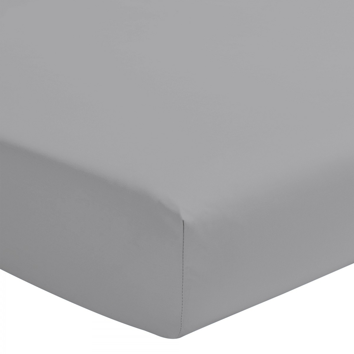 Drap Housse Uni 100% Coton Bonnet 30cm Gris clair 90x200cm Drap Housse Uni 100% Coton Bonnet 30cm Gris clair 90x200cm