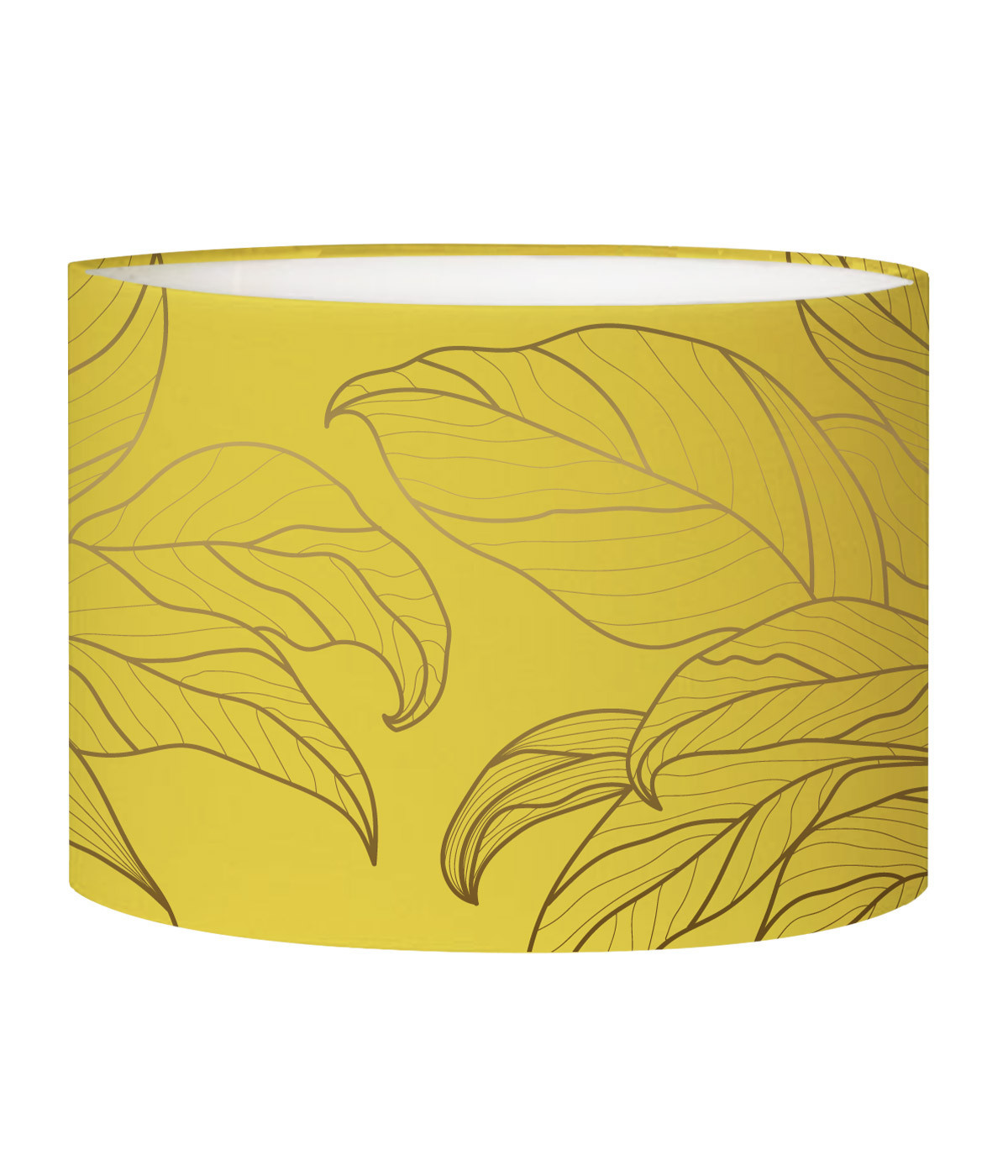 Abat-jour chevet feuille jaune acidulé D 25 x H 20 Abat-jour chevet feuille jaune acidulé D 25 x H 20