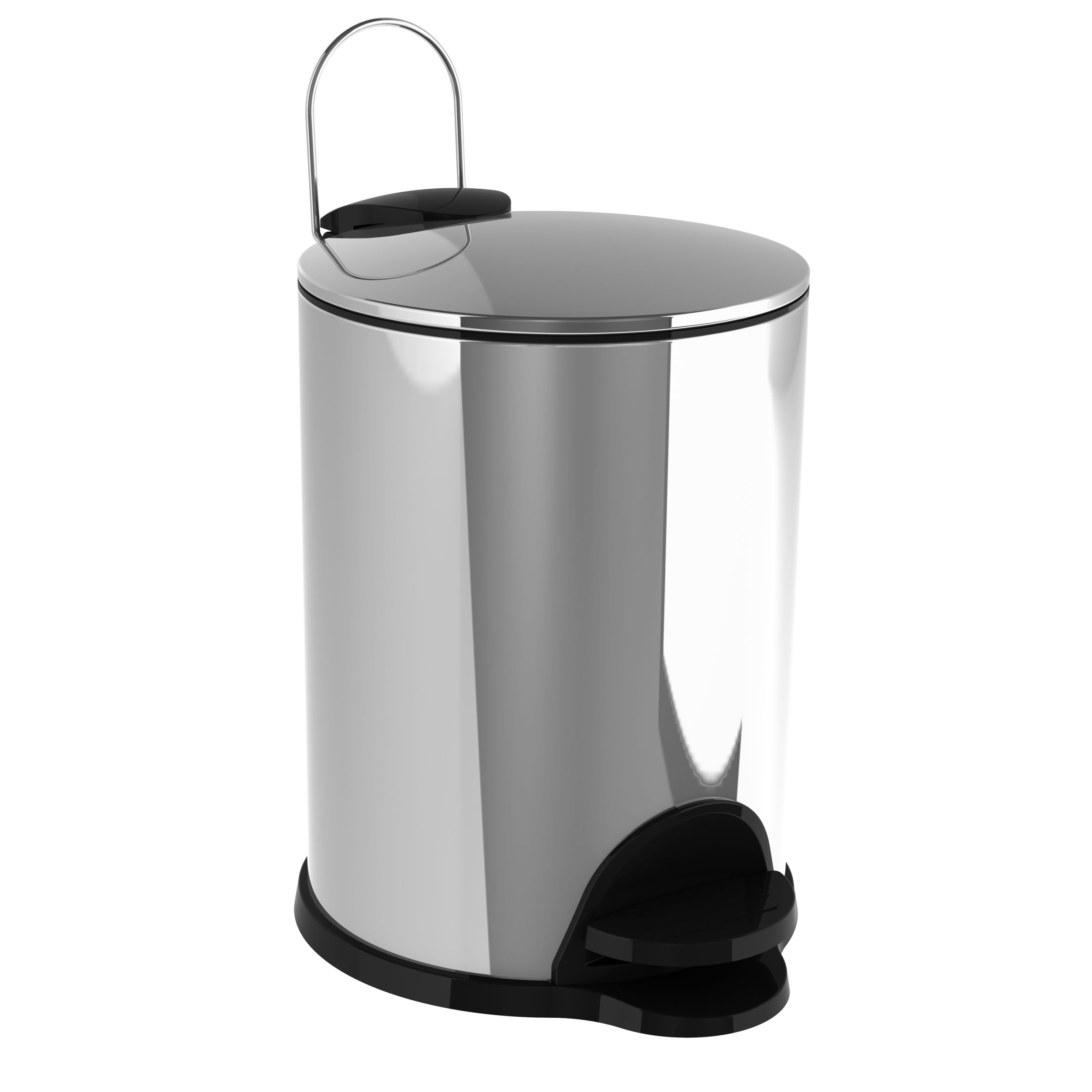 Poubelle inox brillant 3L